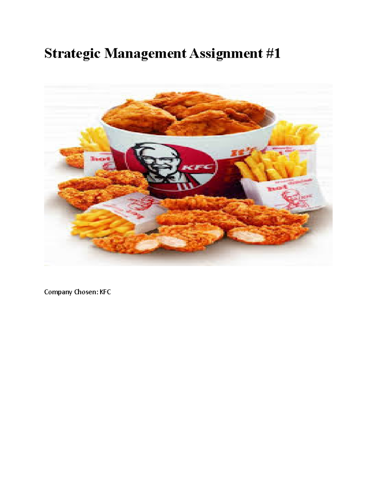 strategic management case study of kfc