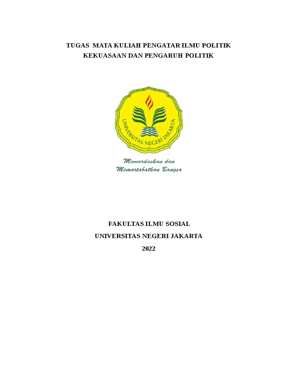 Kekuasaan Dan Pengaruh Politik - TUGAS MATA KULIAH PENGATAR ILMU ...