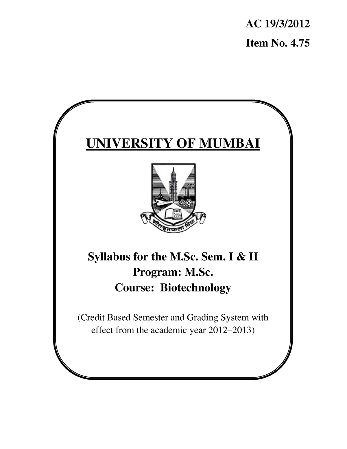 biotechnology dissertation in mumbai