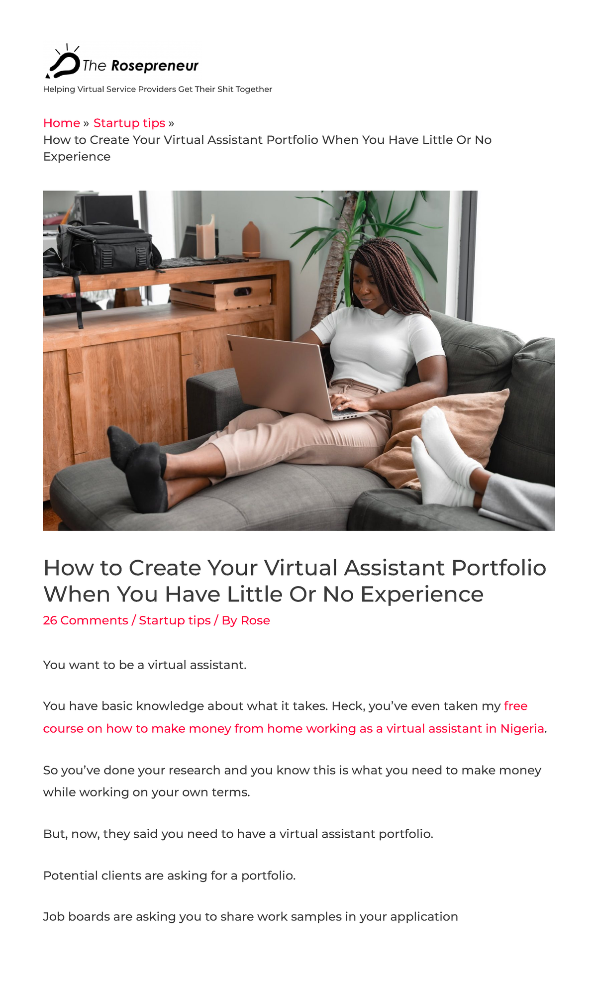 How to Create Your Virtual Assistant Portfolio (With Little or No