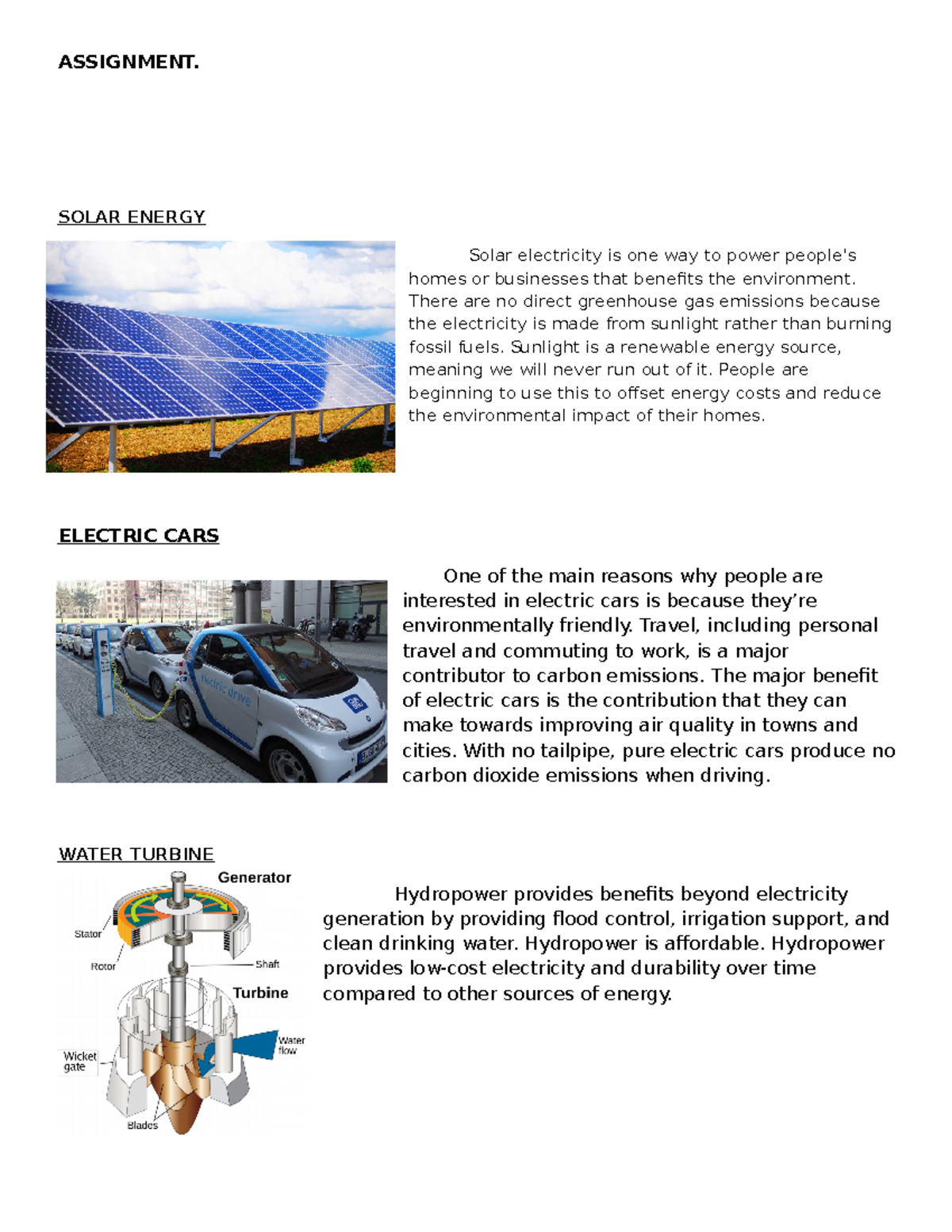 GE7 Assignment - Science - ASSIGNMENT. SOLAR ENERGY Solar Electricity ...