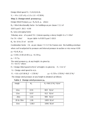 Wind 3 - Wind load analysis - Time Period T = 0 n = 0 x 10=1 s ...