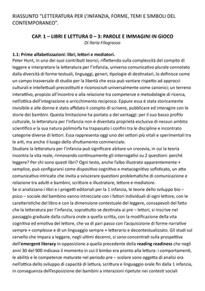 Riassunto barsotti cantatore - RIASSUNTO “LETTERATURA PER L'INFANZIA,  FORME, TEMI E SIMBOLI DEL - Studocu