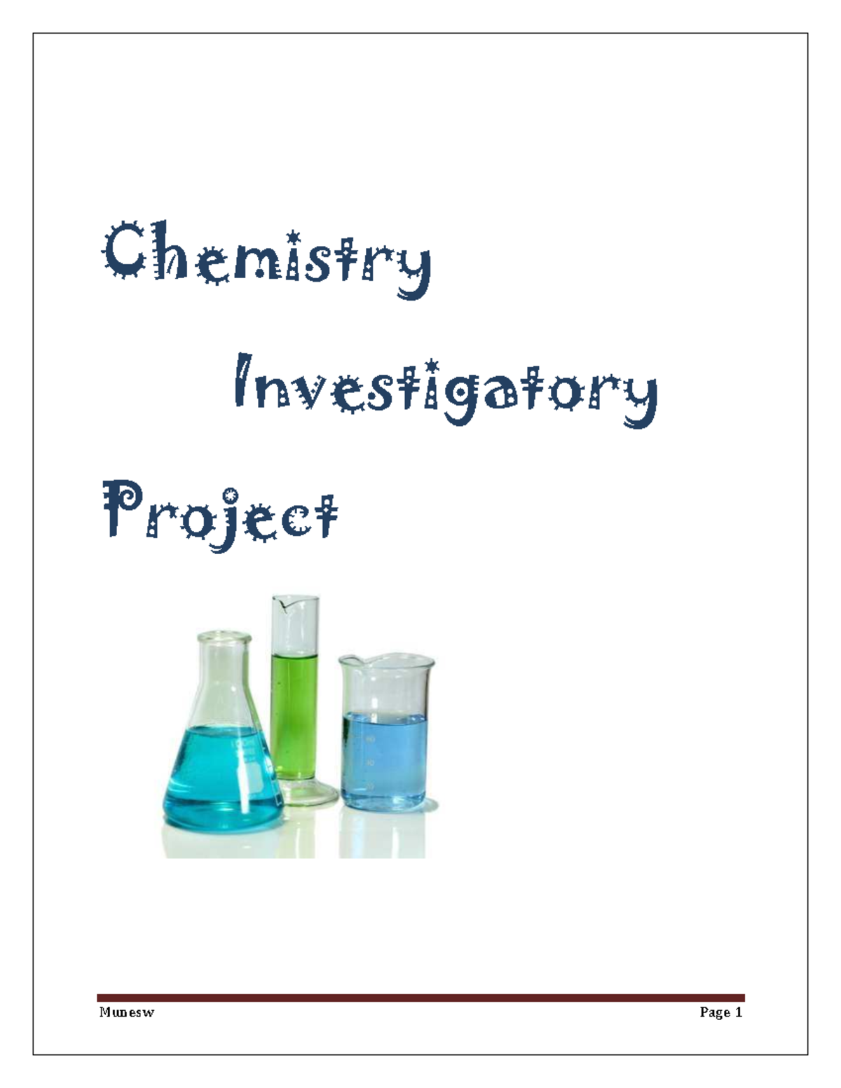 Chemistry Investigatory Project - Chemistry Investigatory Project ...