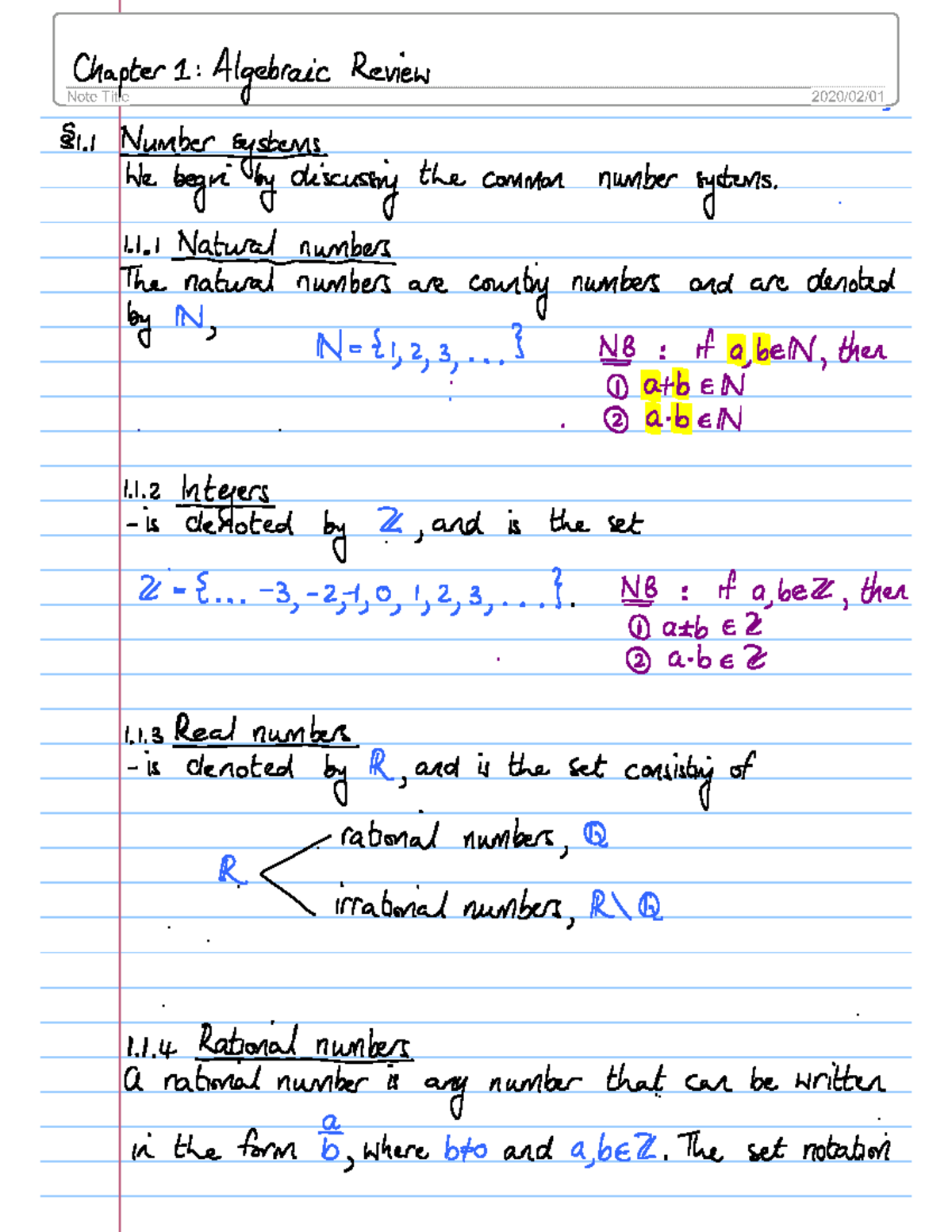 1.1 Number systems - 1.2 Exponents(complete) - 54860 - Studocu
