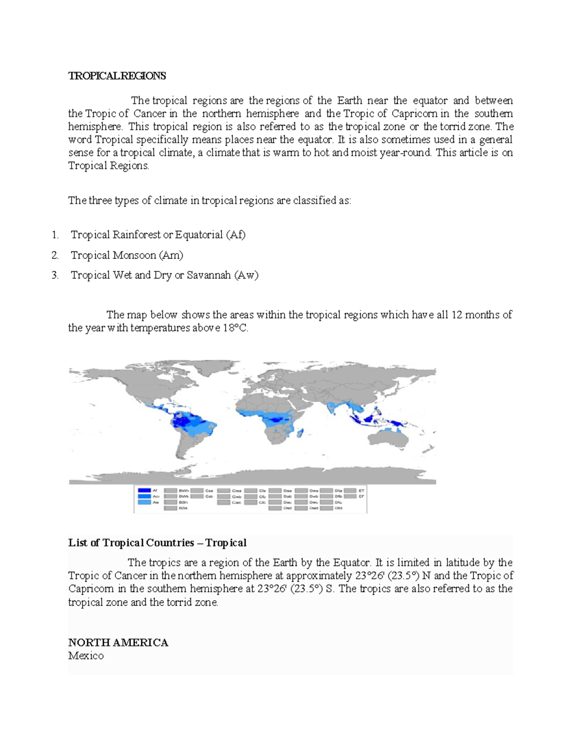 Environmental Problems of Tropical Region - TROPICALREGIONS The ...