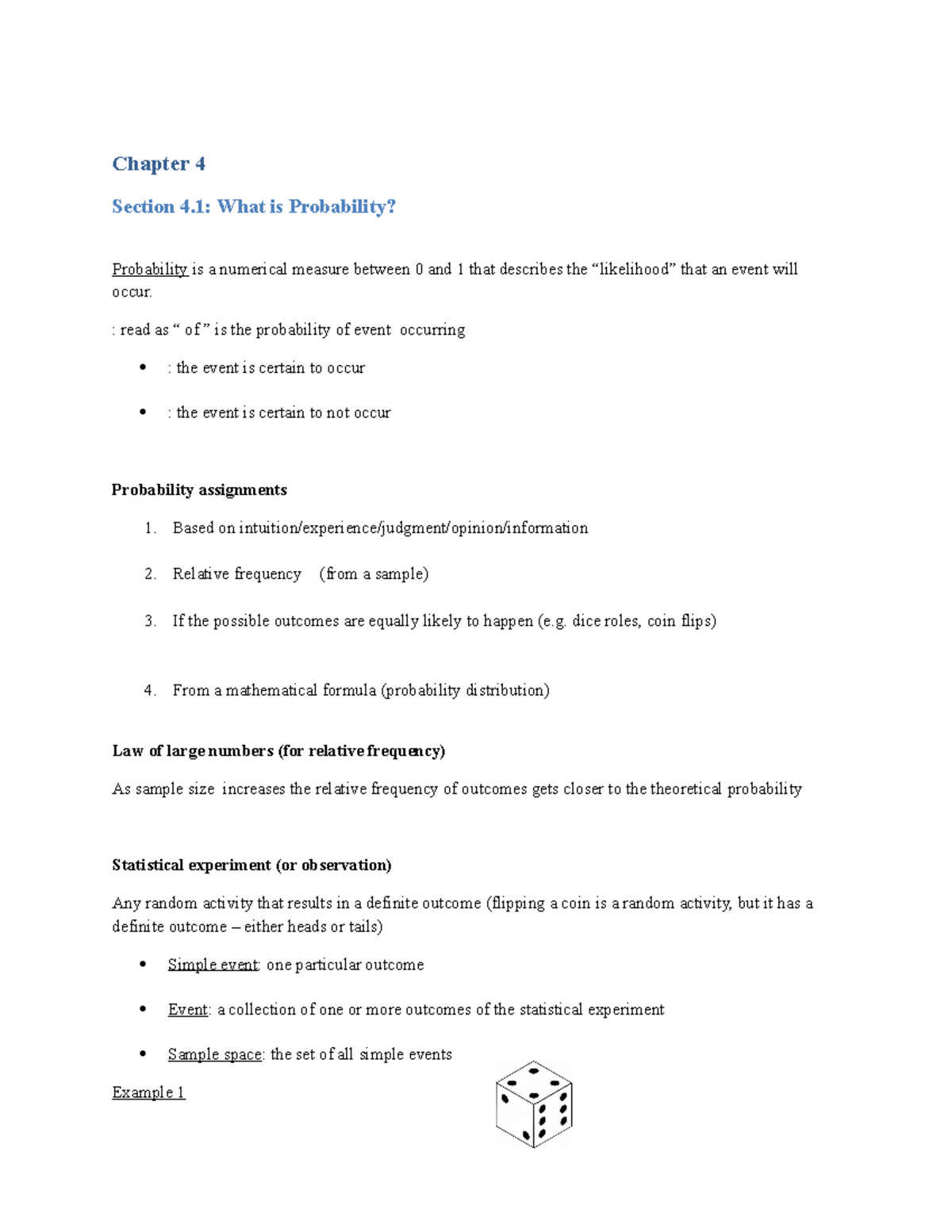 Chapter 4 Notes - McCaa Summer 2022 Basic Statistics Online Course ...