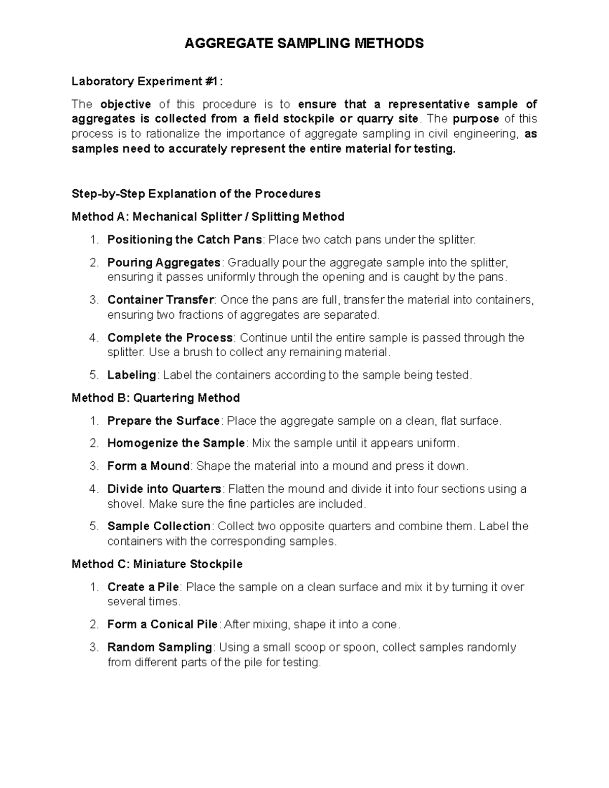 BCE221 Laboratory Experiment 1 Instructions - Laboratory Experiment #1 ...