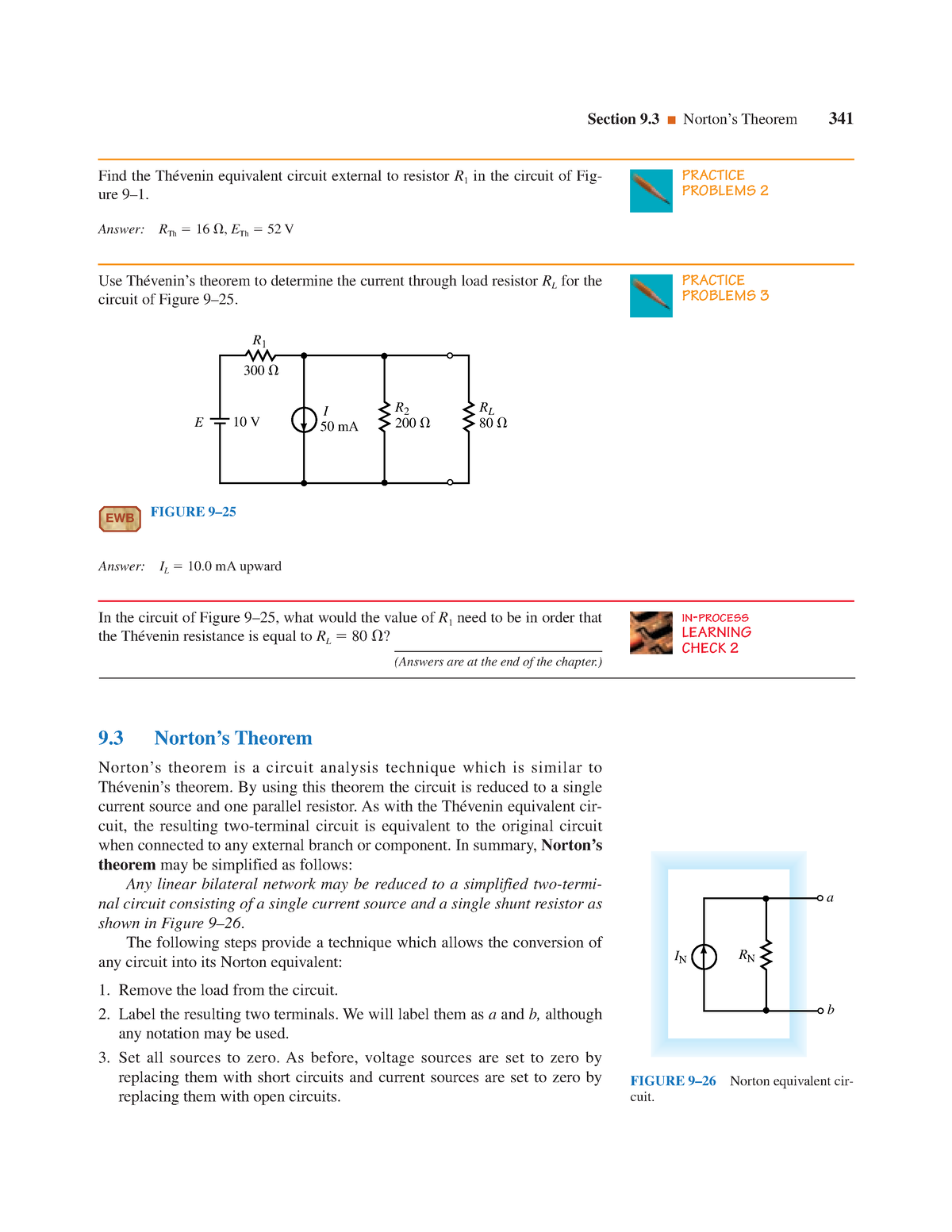 Circuit Analysis (23) - 9 Norton’s Theorem Norton’s Theorem Is A ...