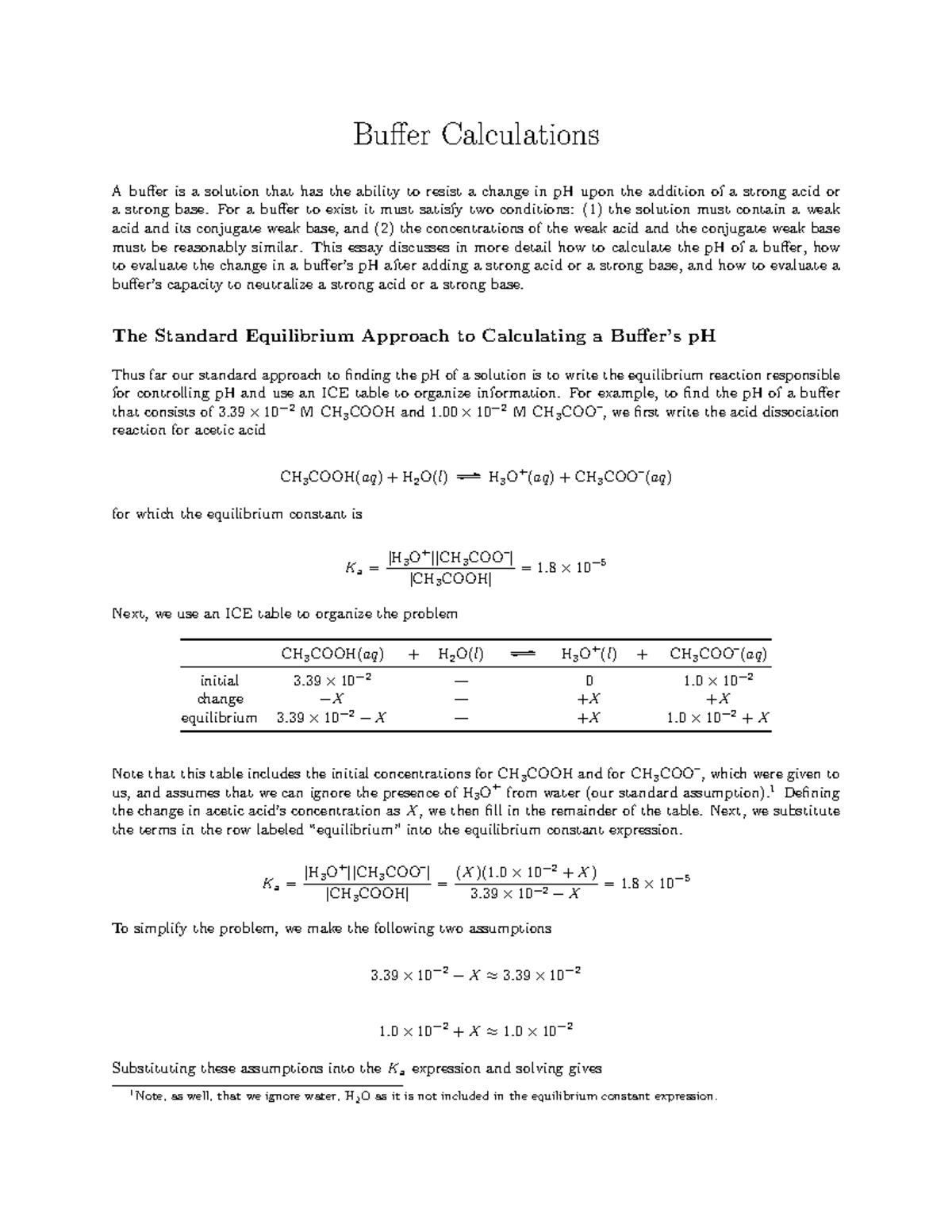 Buffer calculations - Buffer Calculations A buffer is a solution that ...