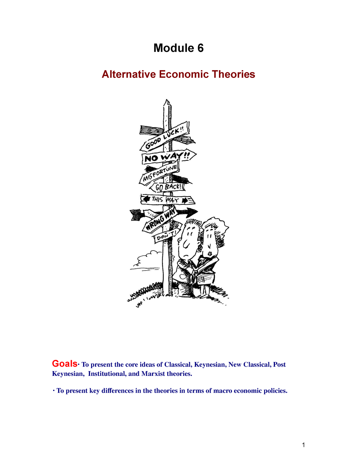 economic theories assignment