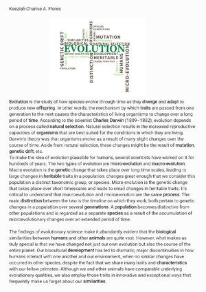 111 Evolution - Which came first, the chicken or the egg Essay - Studocu