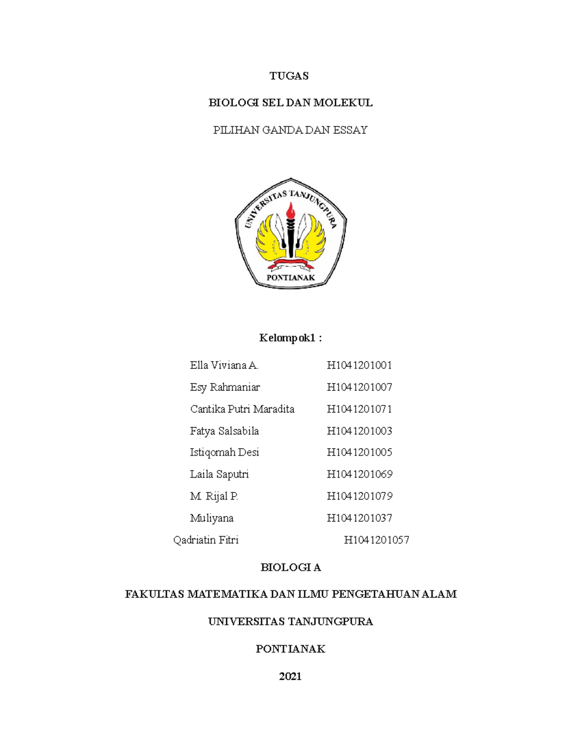 Kelompok 1 Biosel Pilgan Dan Essay(Lisosom) - TUGAS BIOLOGI SEL DAN ...