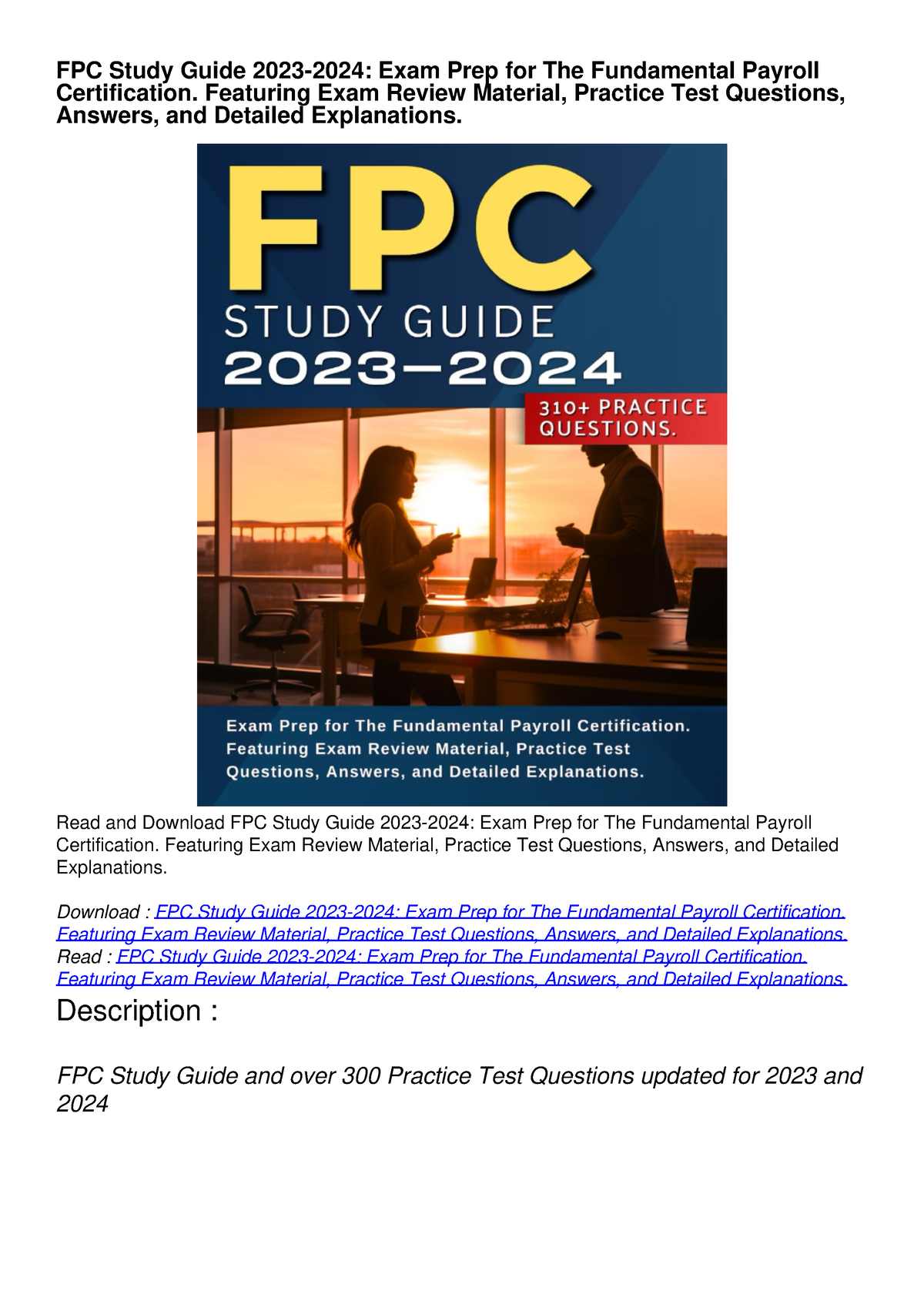 DOWNLOAD/PDF FPC Study Guide 2023 2024: Exam Prep for The Fundamental