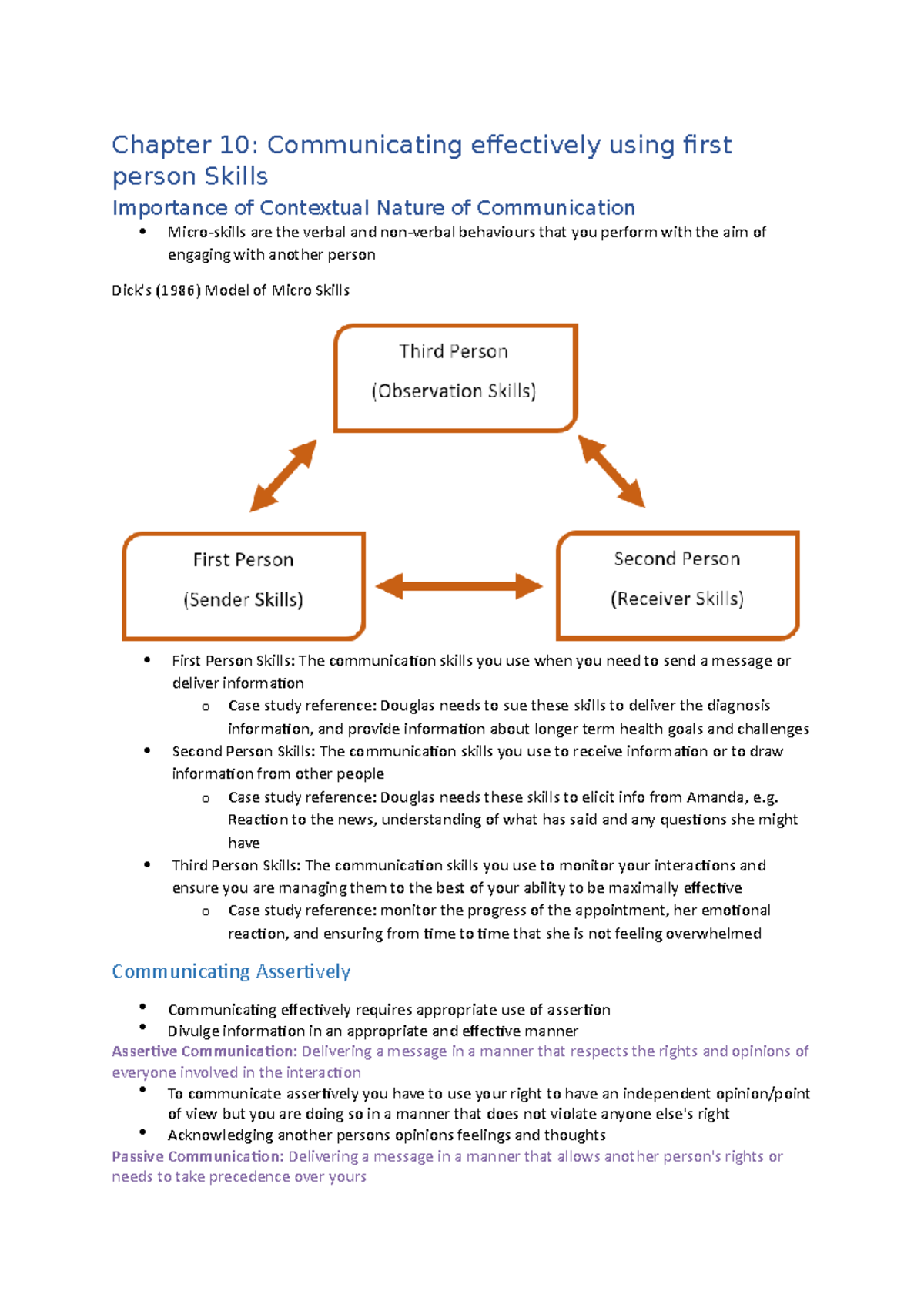 PYB007 Chapter 10 notes - Chapter 10: Communicating effectively using ...