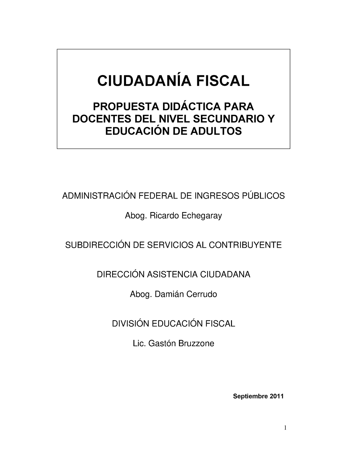 Afip Propuesta Didactica Ciudadania Fiscal - CIUDADANÍA FISCAL ...