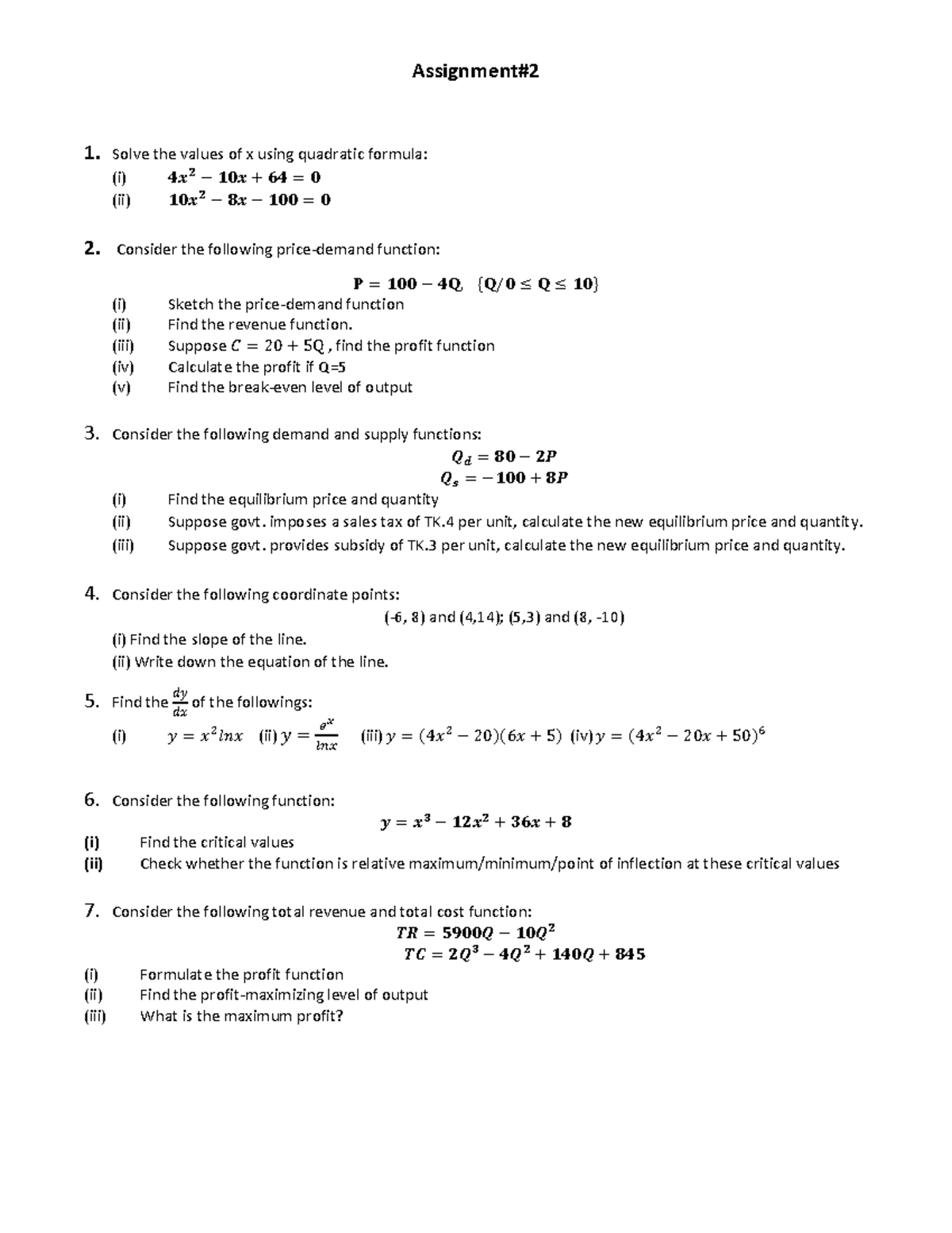 document-mkt460-assignment-1-solve-the-values-of-x-using-quadratic