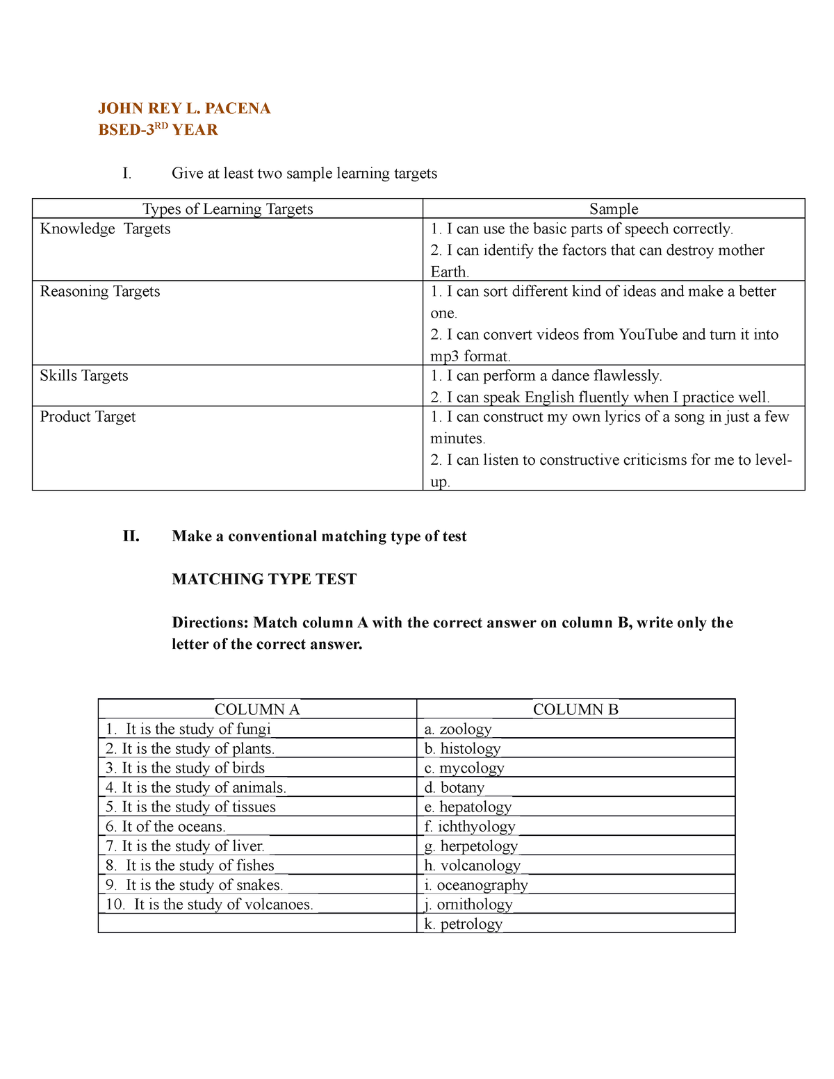 matching-type-test-john-rey-l-pacena-bsed-3rd-year-i-give-at-least