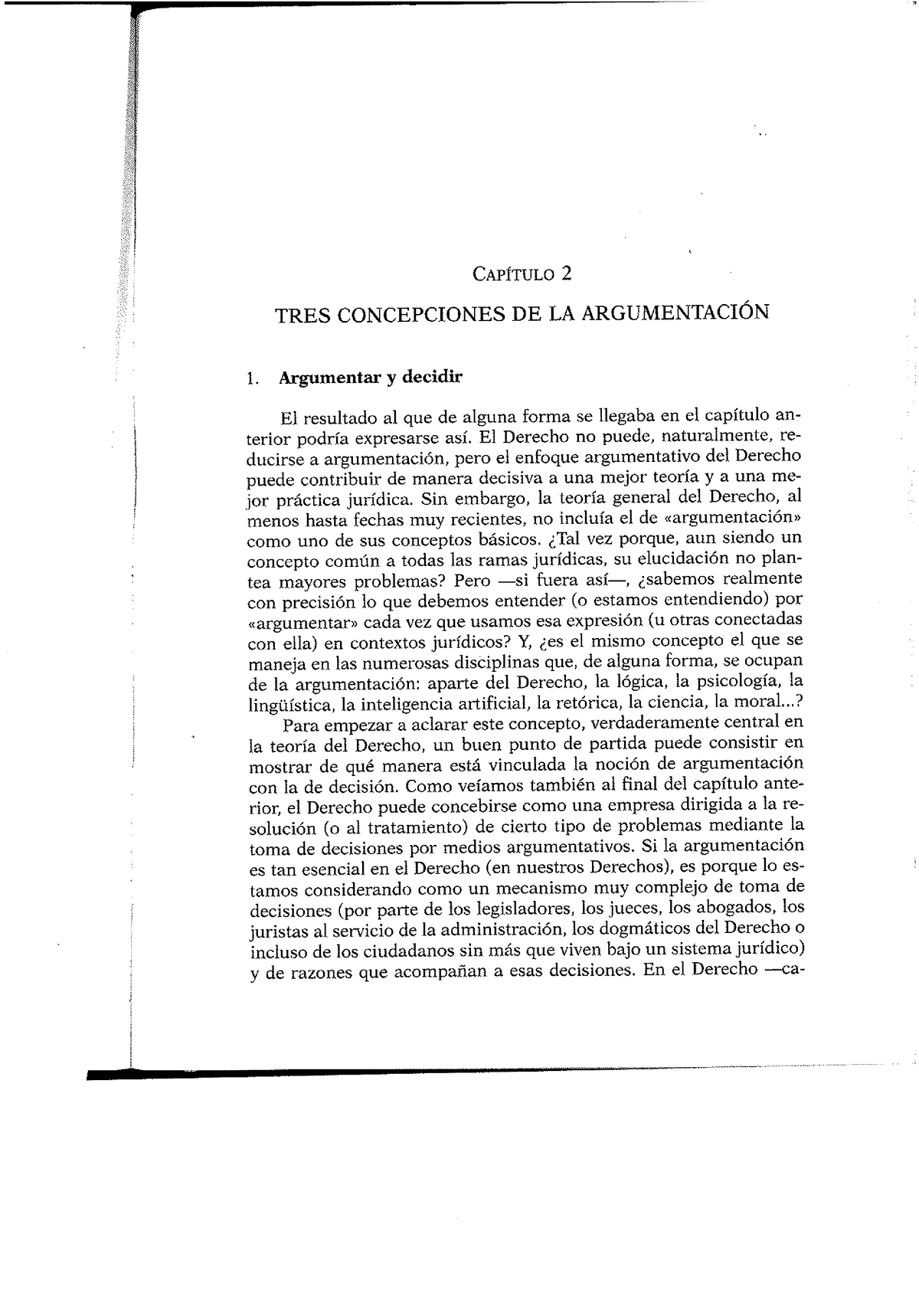 El Derecho Como Argumentación - Atienza - Capítulo 2 - Filosofía Del ...