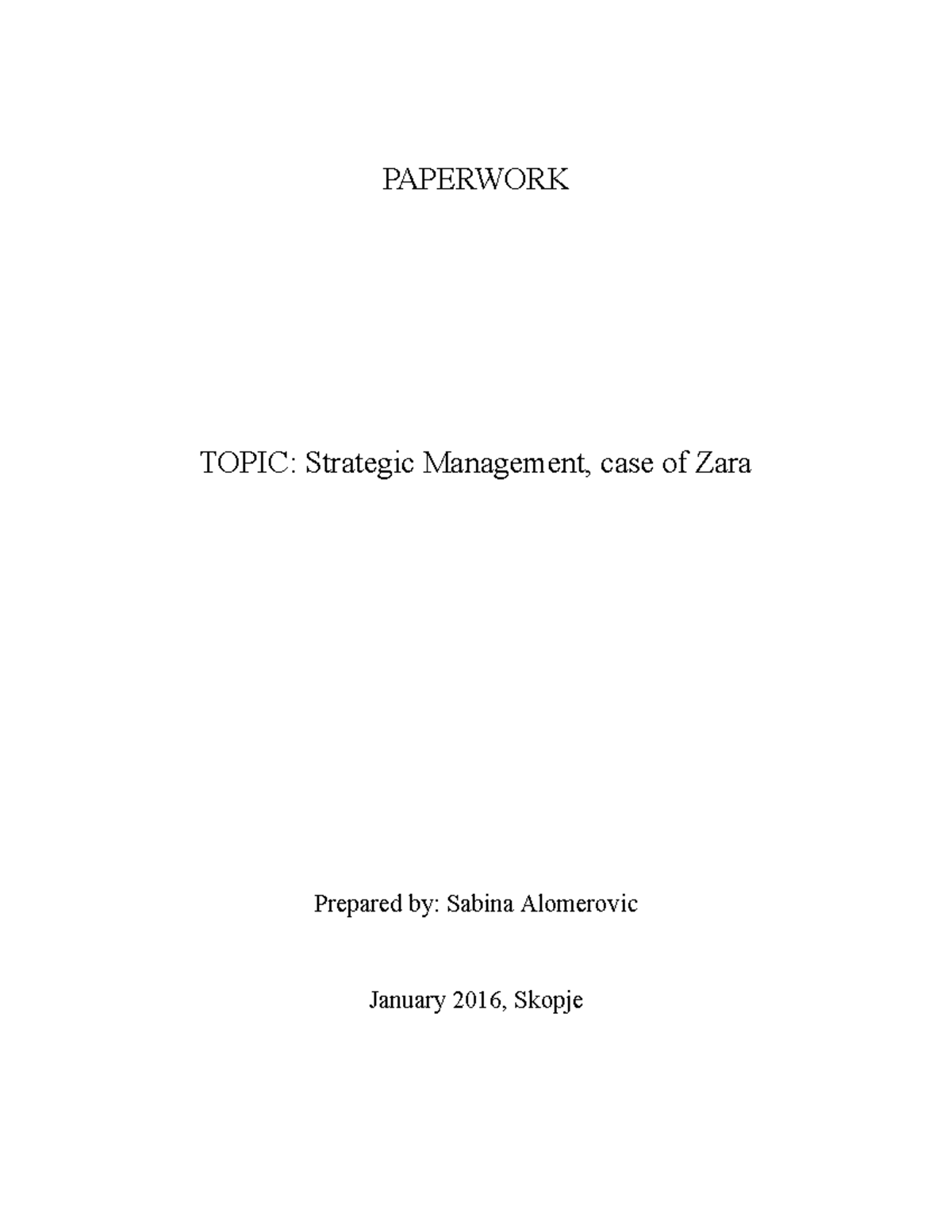 zara strategic management case study