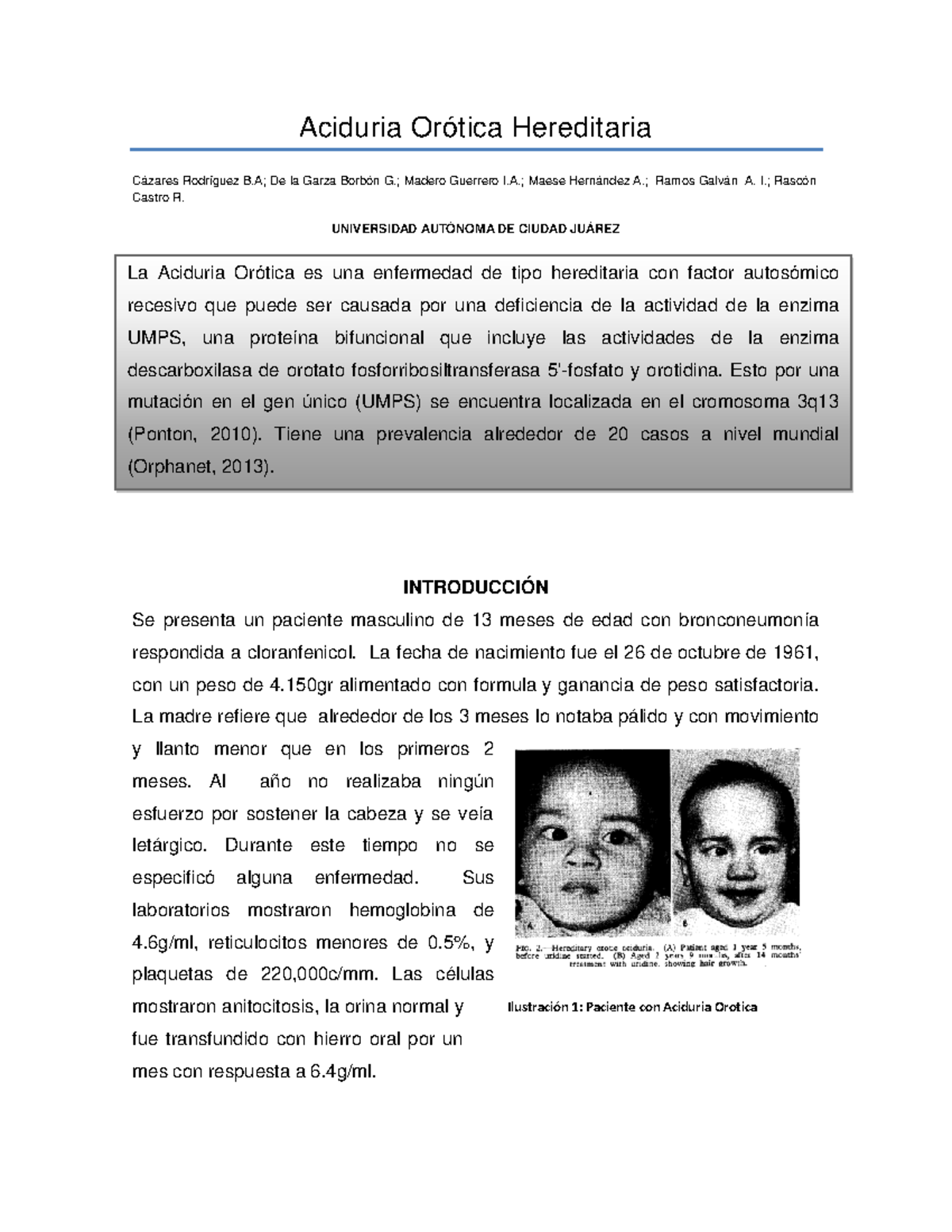 204337823 Bioquimica Medica Aciduria Orotica StuDocu