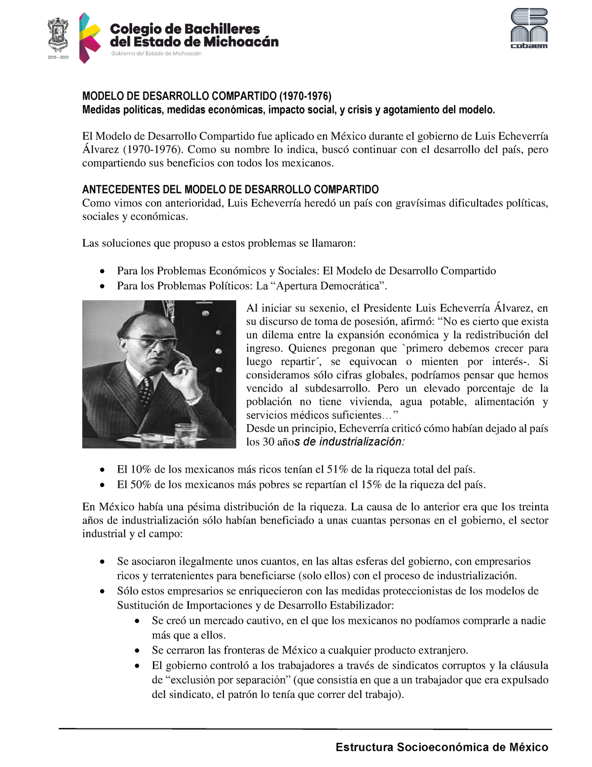  Modelo de Desarrollo Compartido (1970-1976) - derecho penal - UMO -  Studocu
