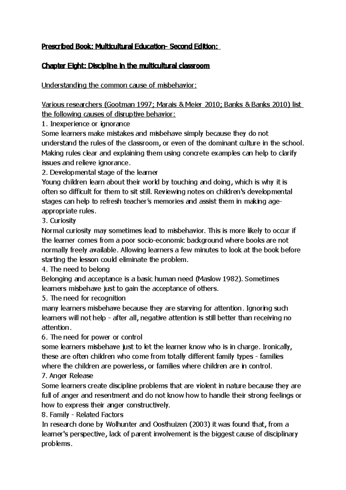 Chapter+8-Summary - Summary Multicultural Education - Prescribed Book ...