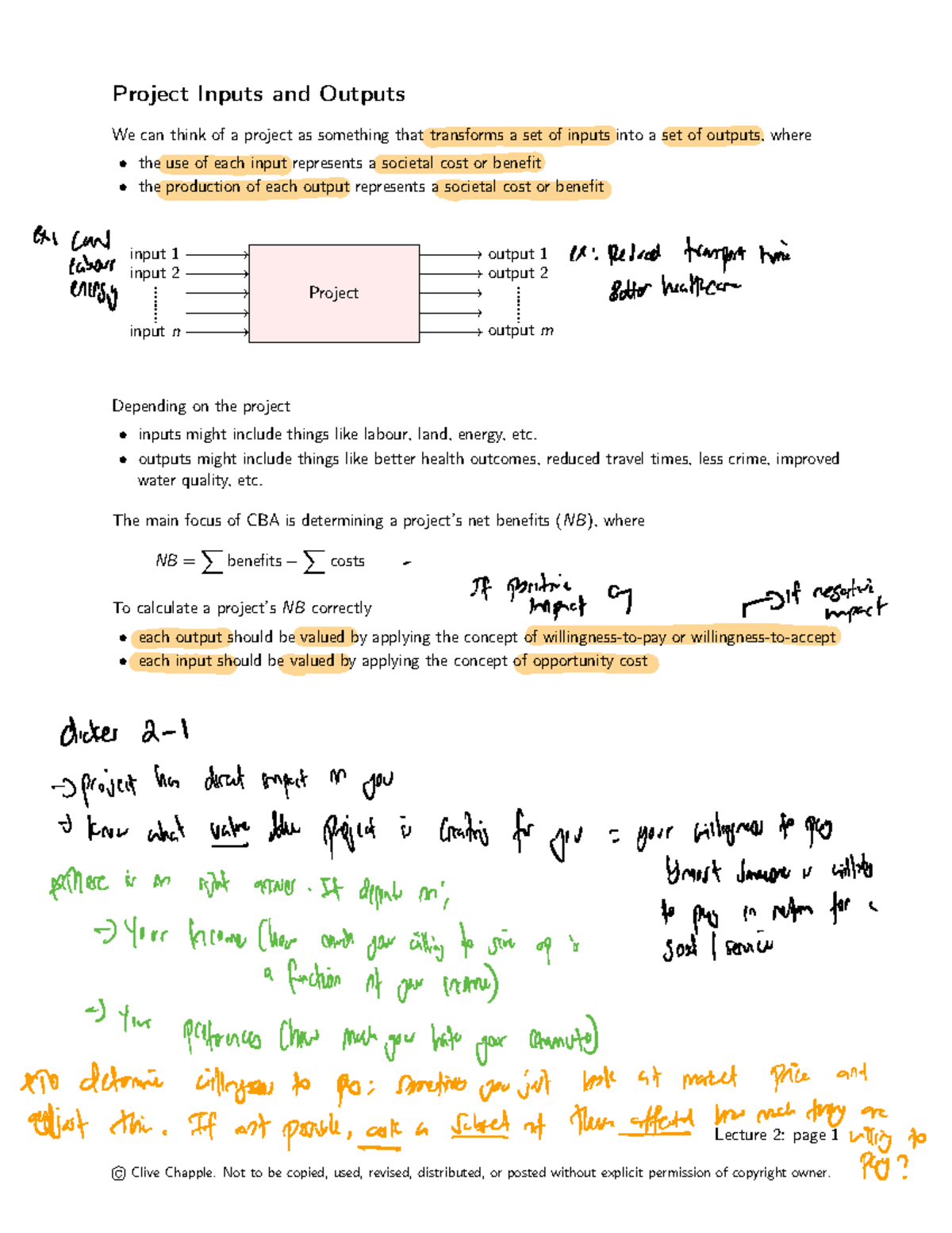 2 foundations - Project Inputs and Outputs We can think of a project as ...