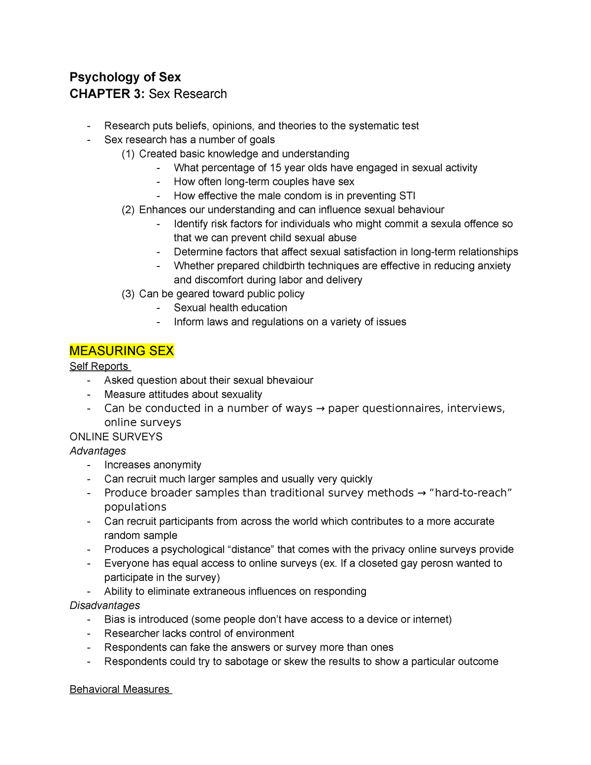 Chapter 3 Sex Research Psychology Of Sex Chapter 3 Sex Research Research Puts Beliefs 9857