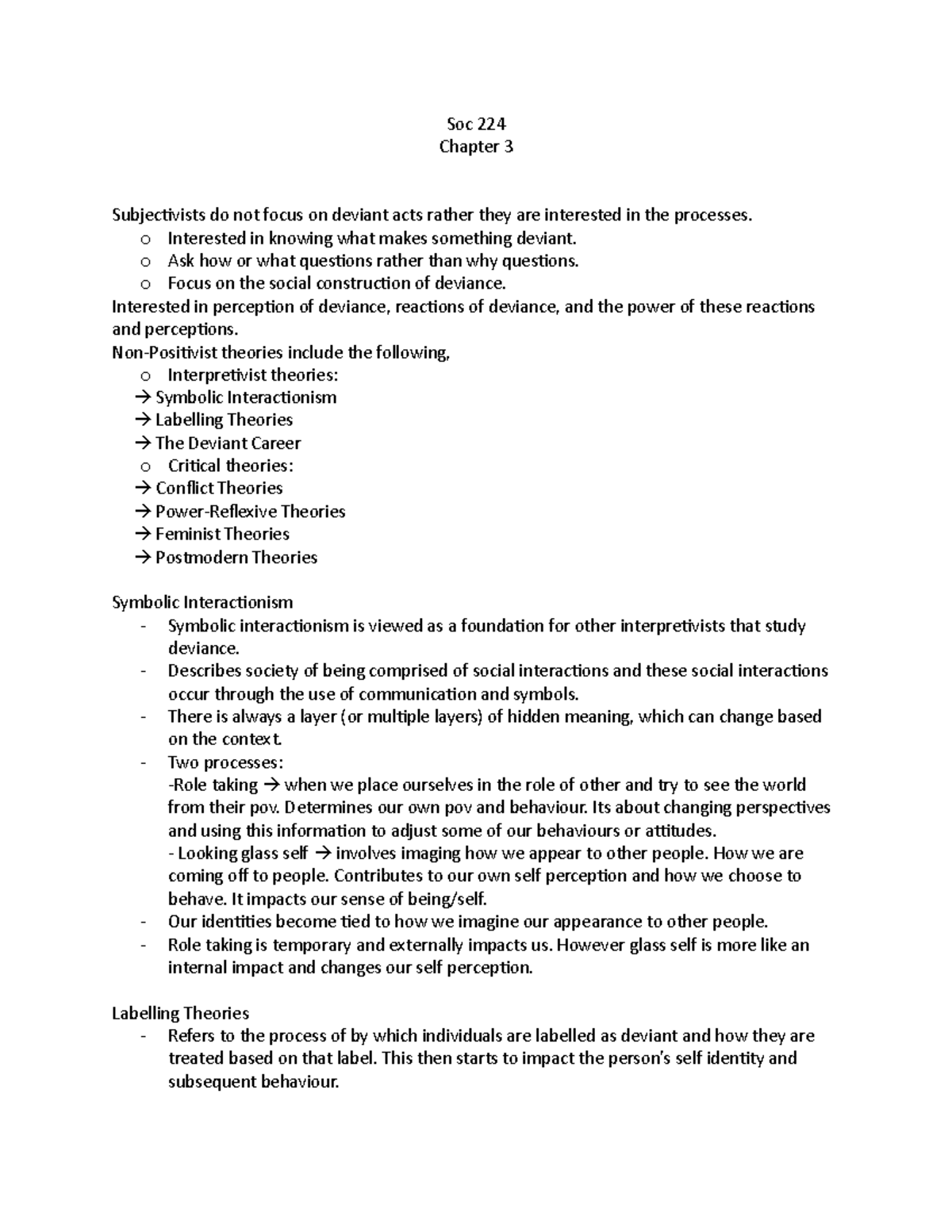 Chapter 3 - Lecture notes - Soc 224 Chapter 3 Subjectivists do not ...