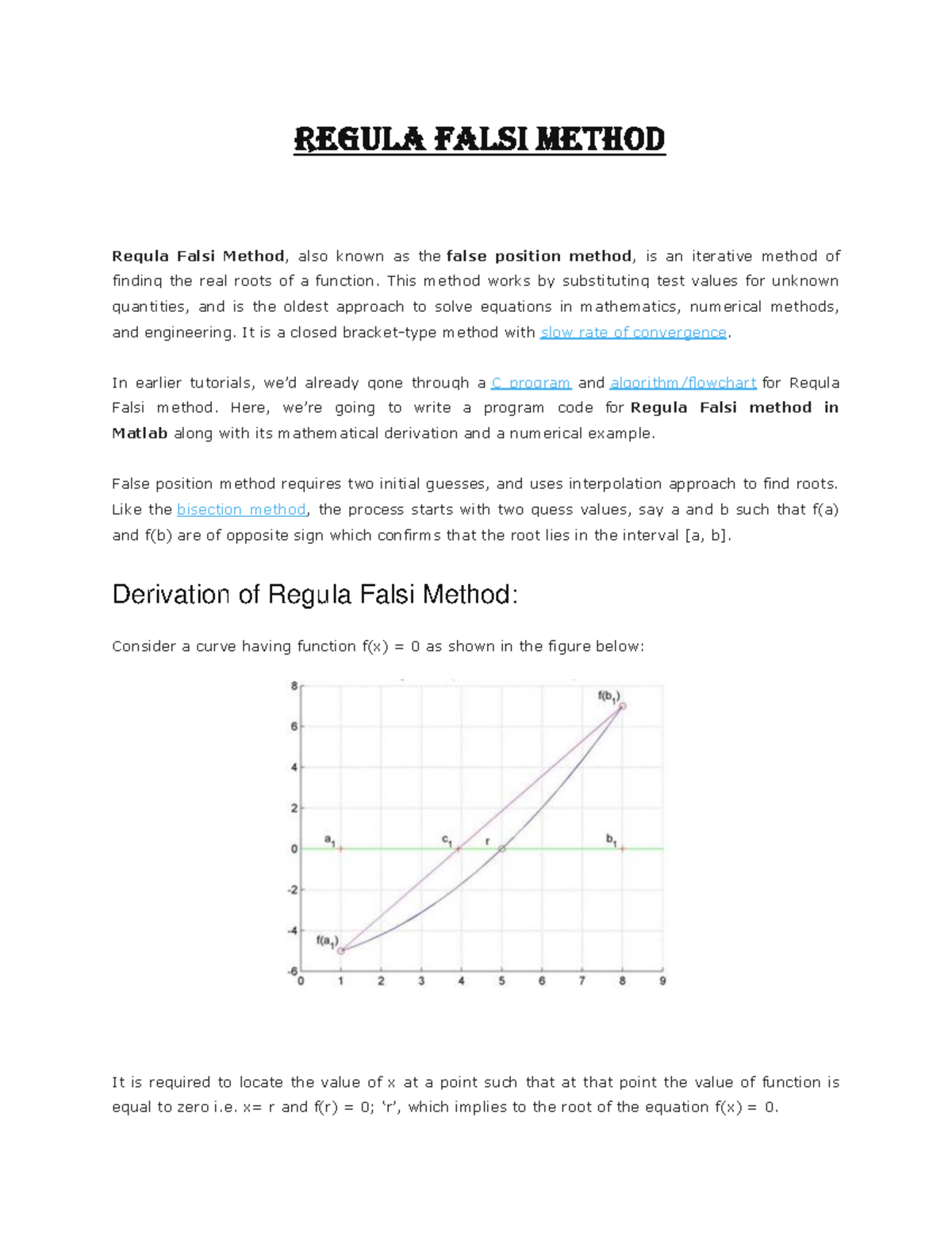 Regula Falsi Method - Regula Falsi Method Regula Falsi Method , also ...