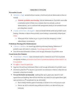 Crim Pro 2 Rolling Notes - Crim Pro 2 Day 1 – pg 1-6/ Bad Doctor 8 ...