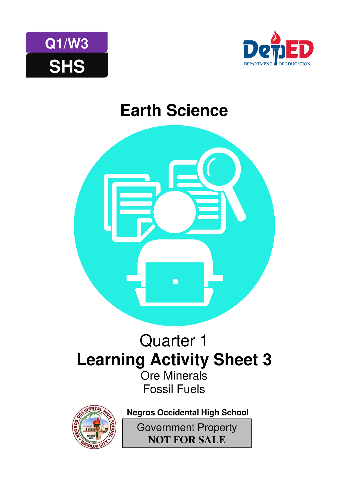 Earth-Science-Q1-Week3 FS - Government Property NOT FOR SALE Earth ...