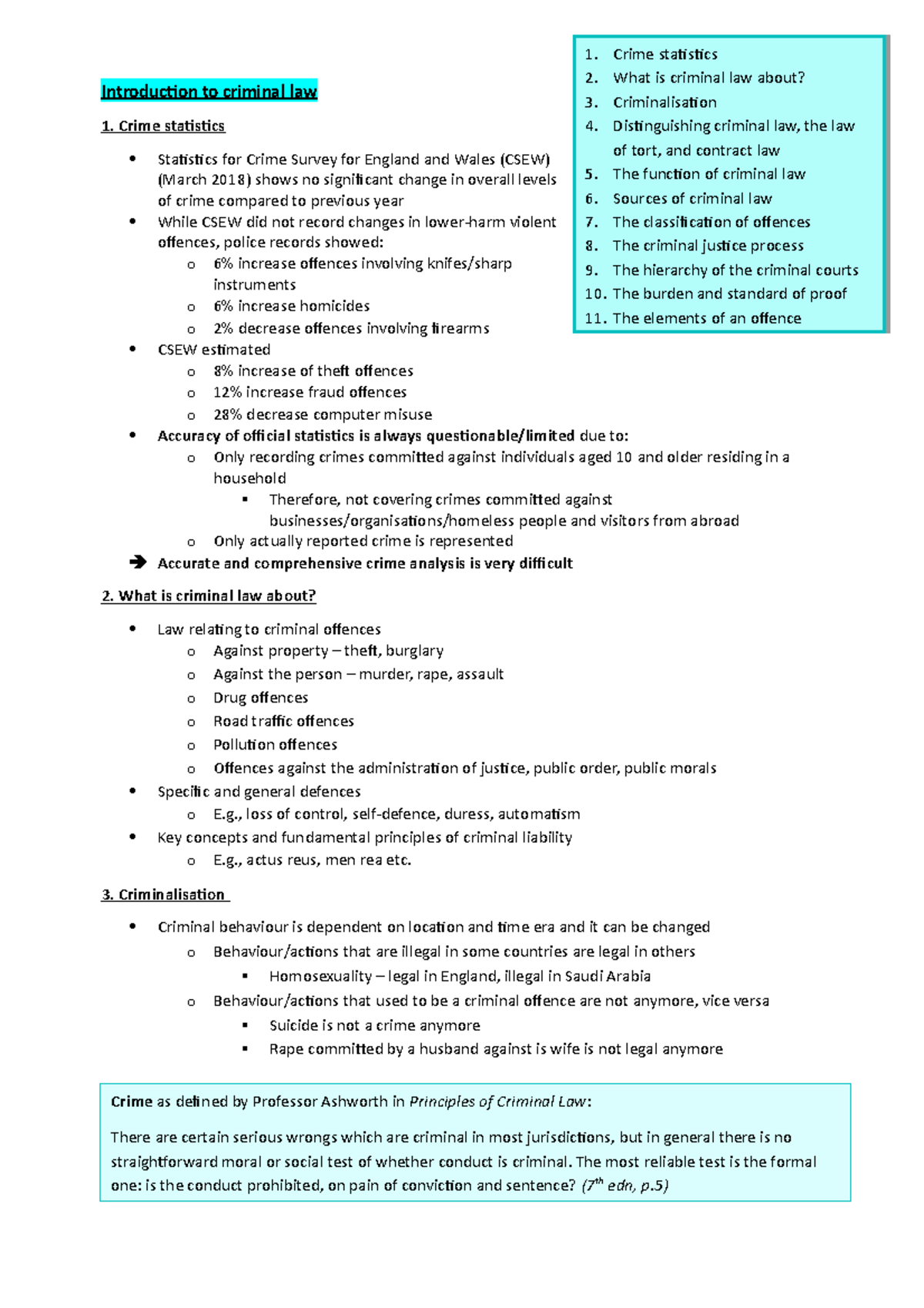 1 Introduction to Criminal Law - chapter - Introduction to criminal law ...