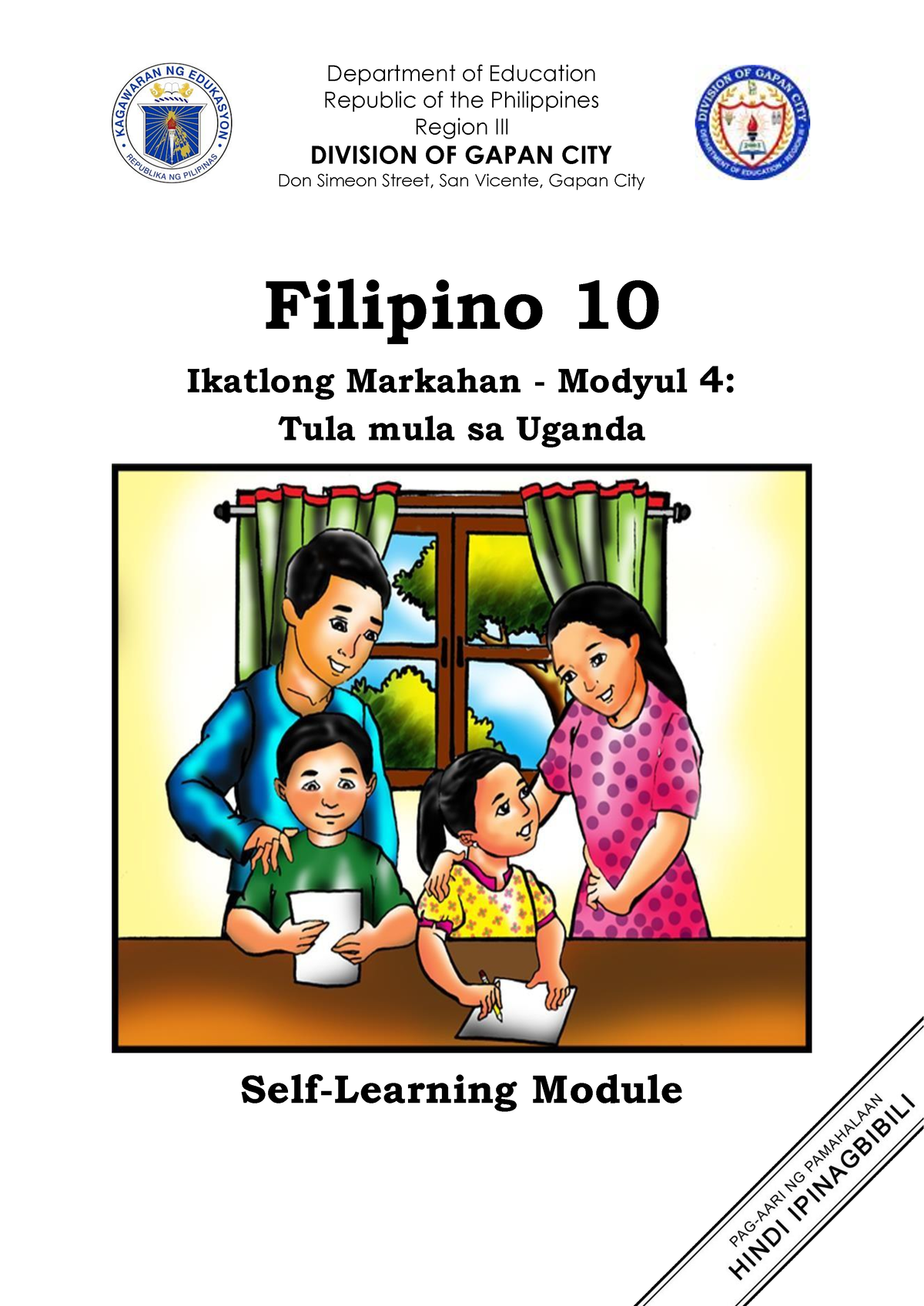 Filipino 10 SLMs 3rd Quarter Module 4 - Filipino 10 Ikatlong Markahan ...