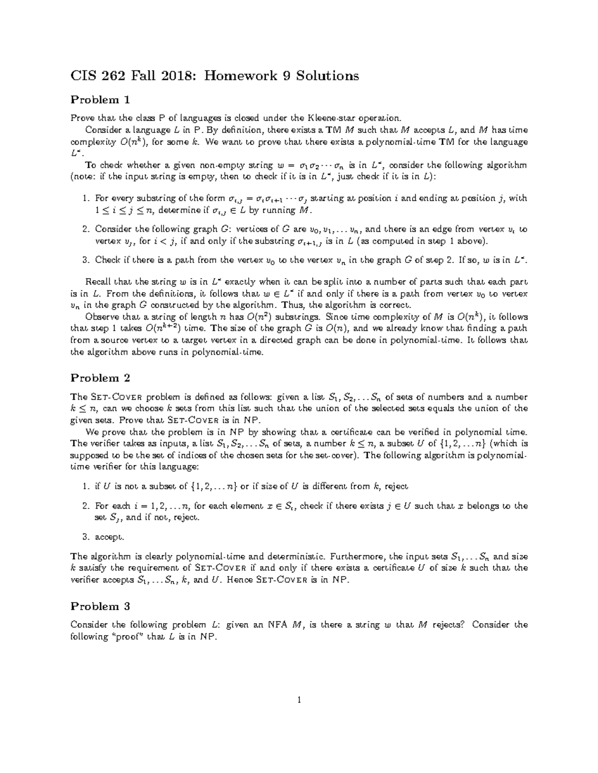 Solution Set To Hw 9 Studocu