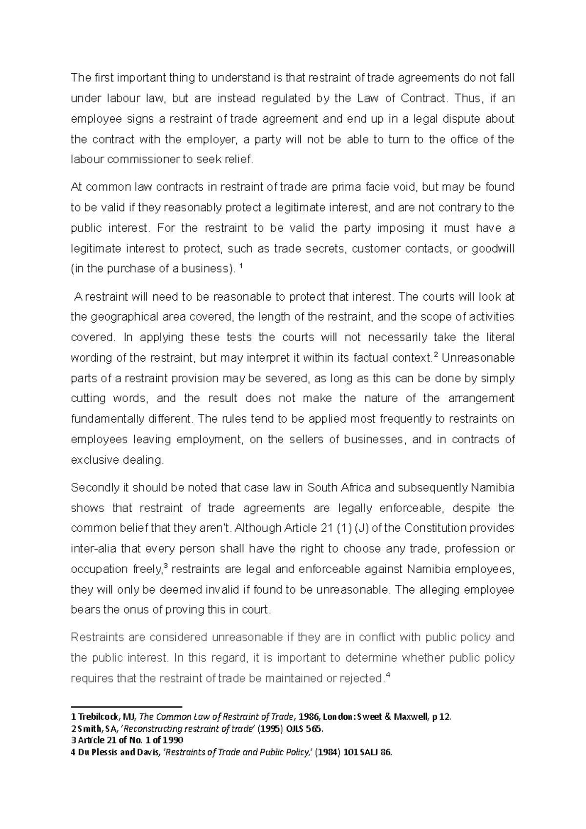 Contract assignment 1 - The first important thing to understand is that ...