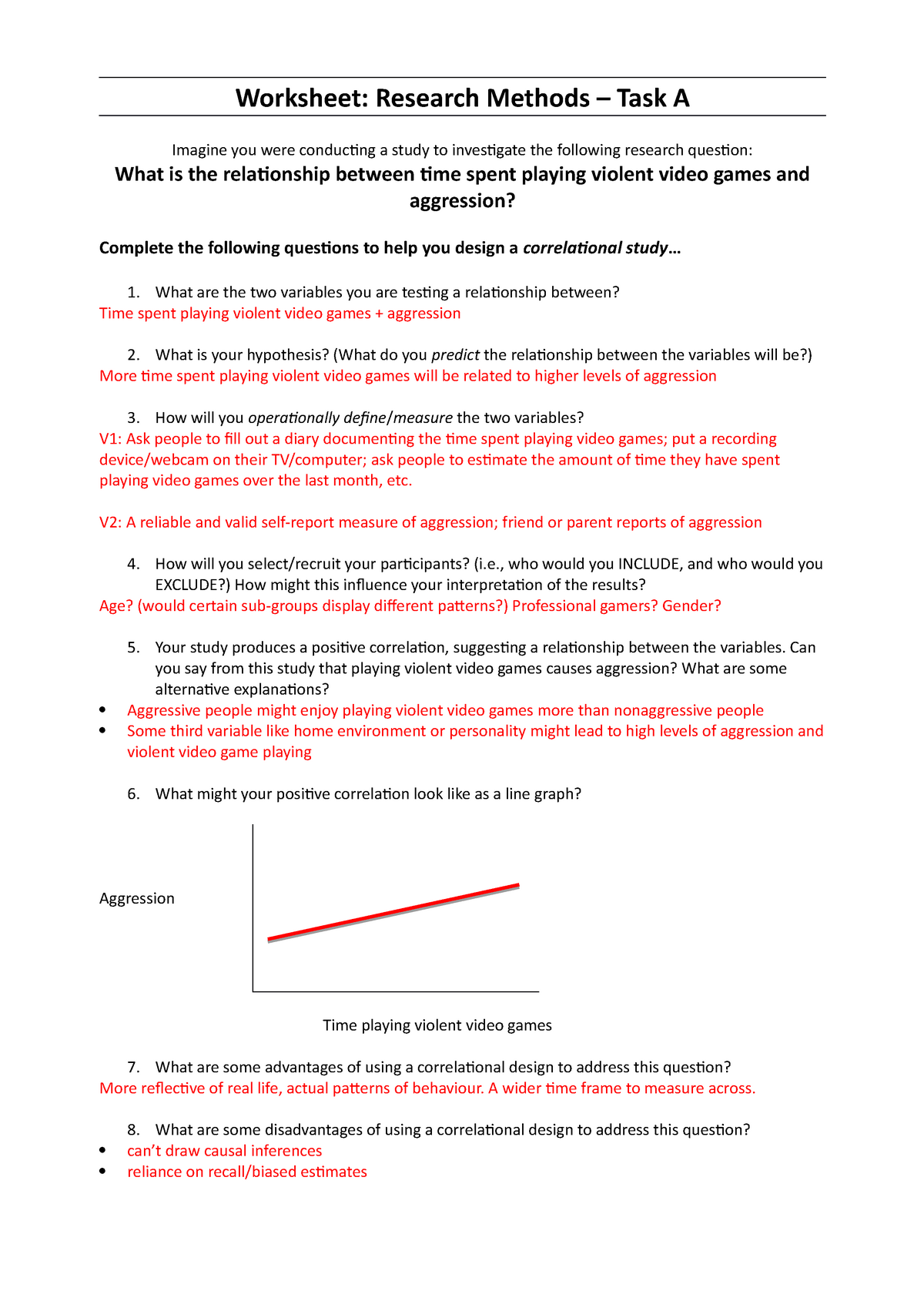 psychology research methods worksheet answers