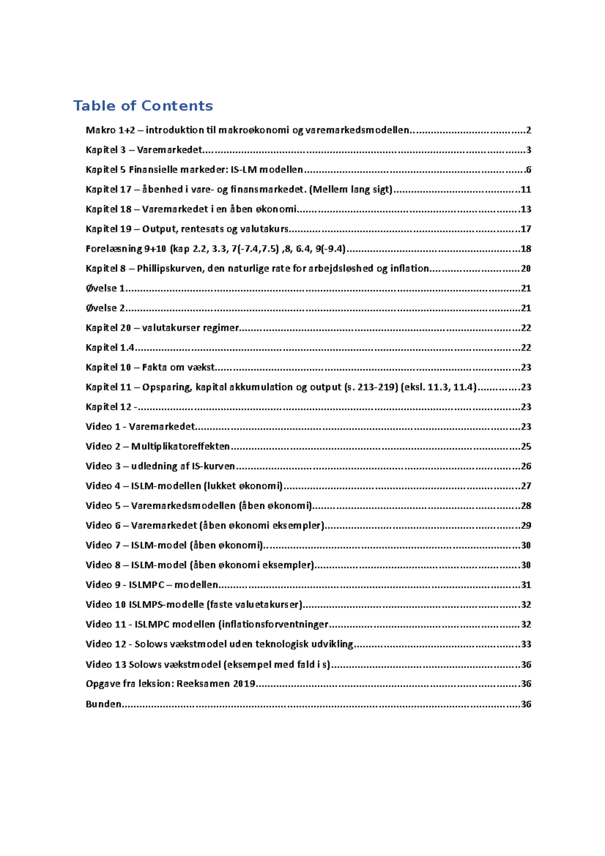 Table Of Contents Macro , Table of Content Zone Macro – SJDBG