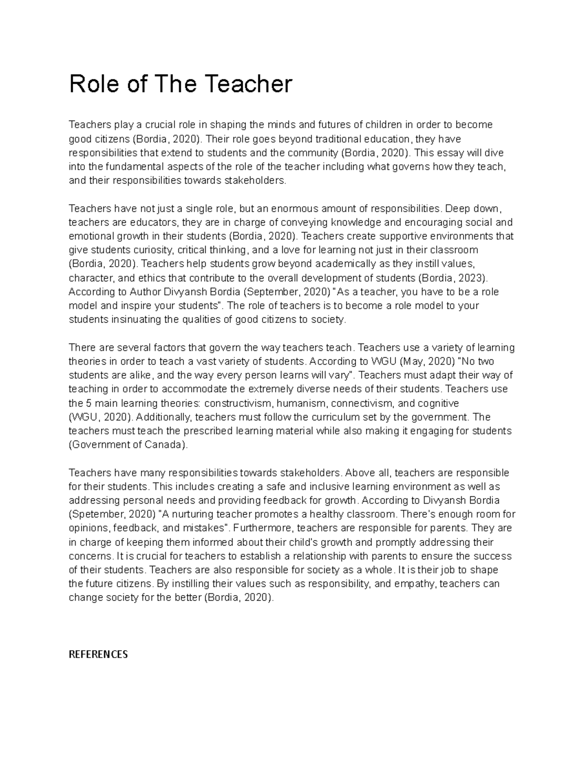 Rrole of the teacher - Role of The Teacher Teachers play a crucial role ...