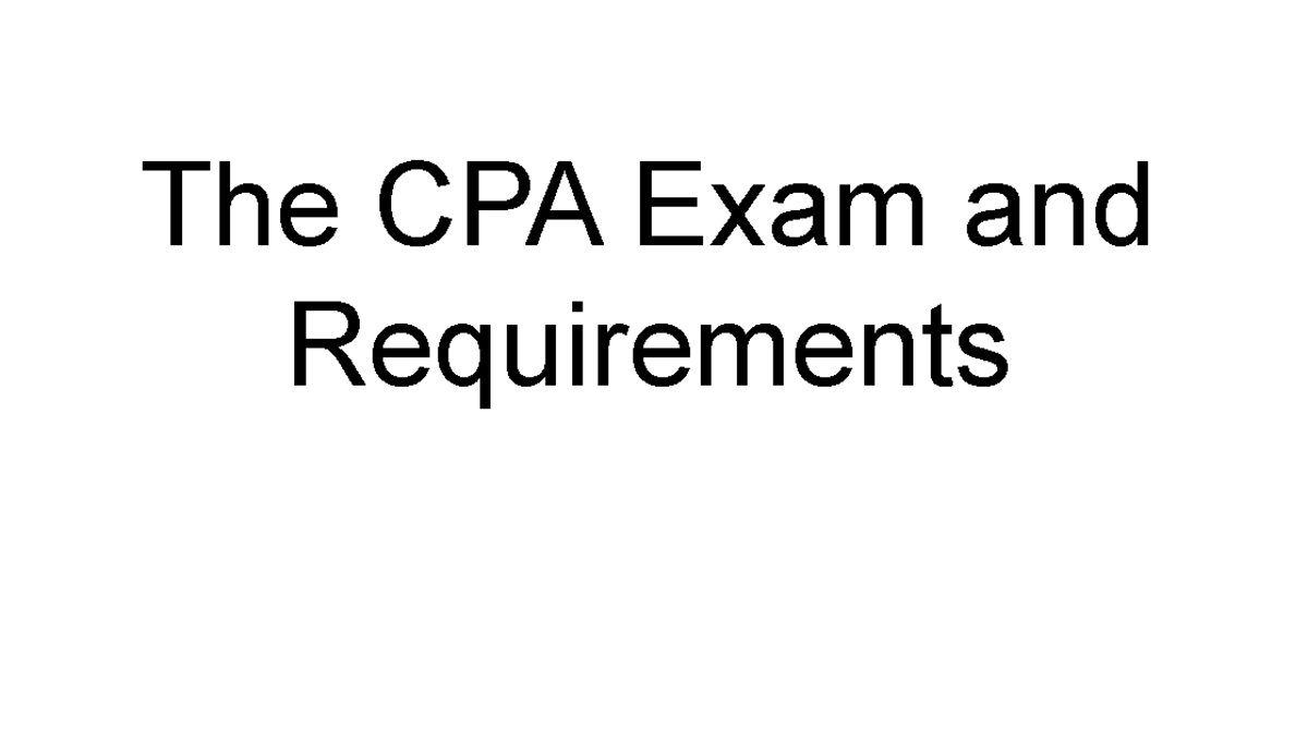 CPA Exam - Educational Requirements To Sit for CPA Exam To be Licensed ...