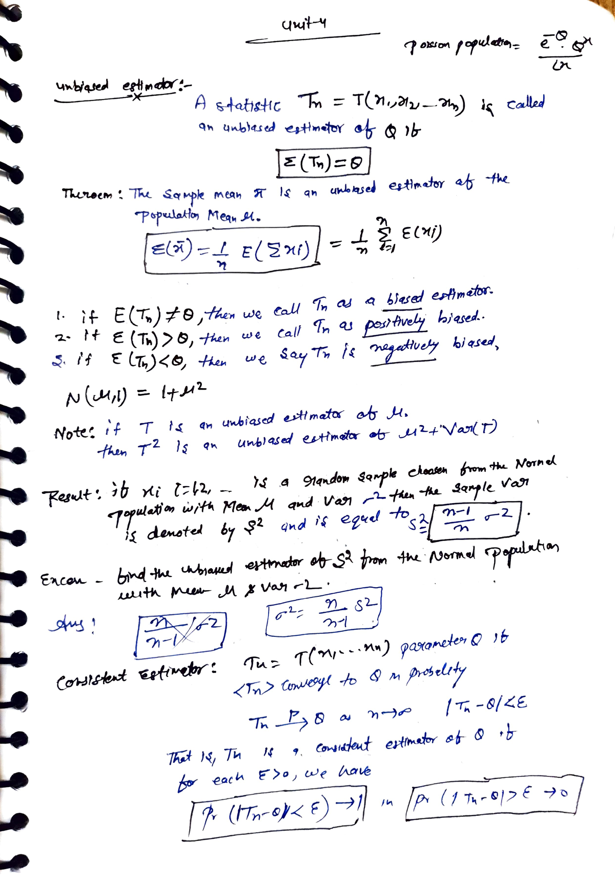 Unit-4 MTH302 Probability and statistics - quit4 otonpulet unbased ...