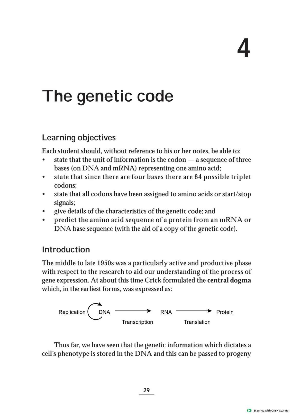 write an essay on genetic code class 12