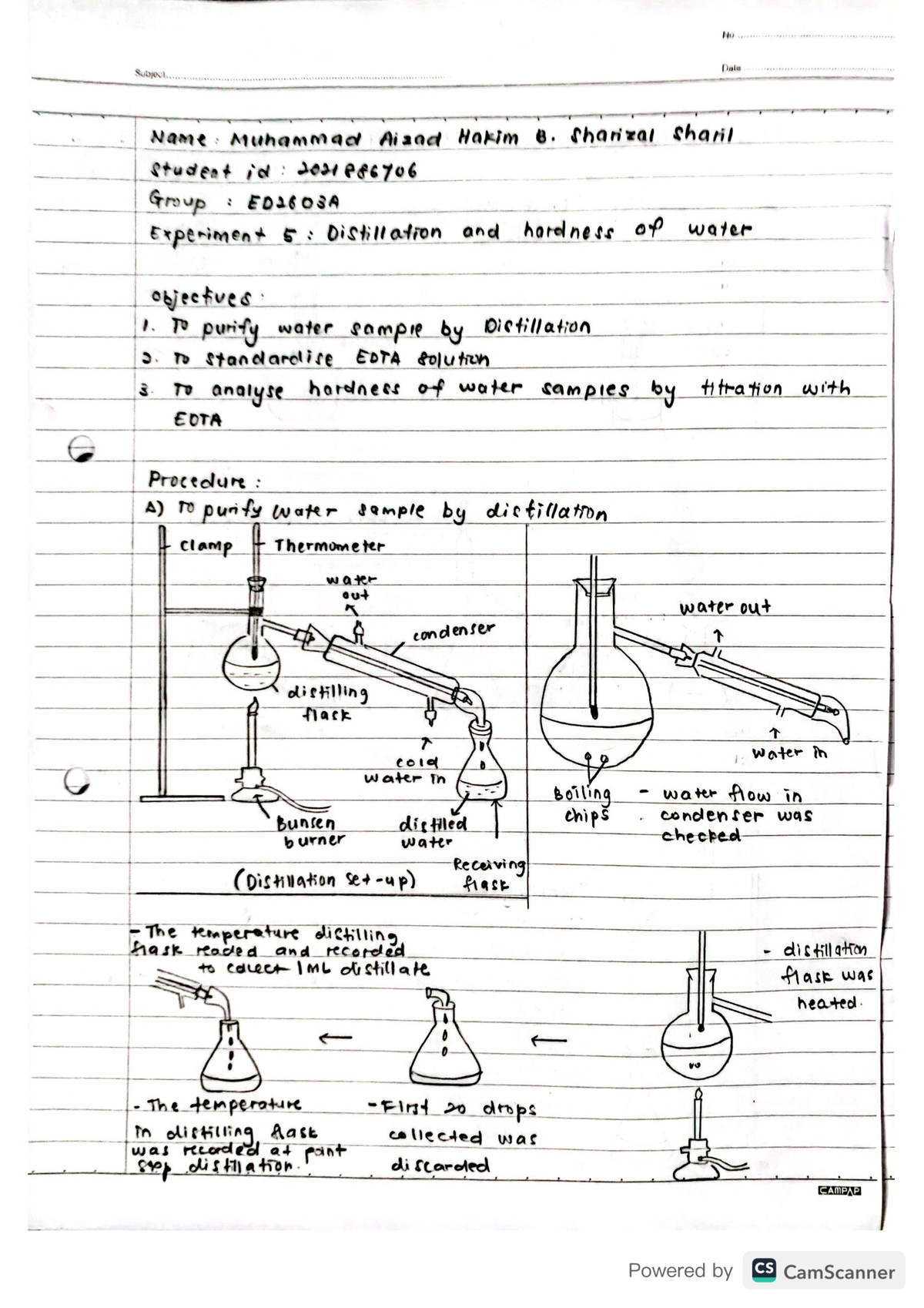 Jotter Note 5 Muhammadaizadhakimbinshariza - Analytical Chemistry - Studocu