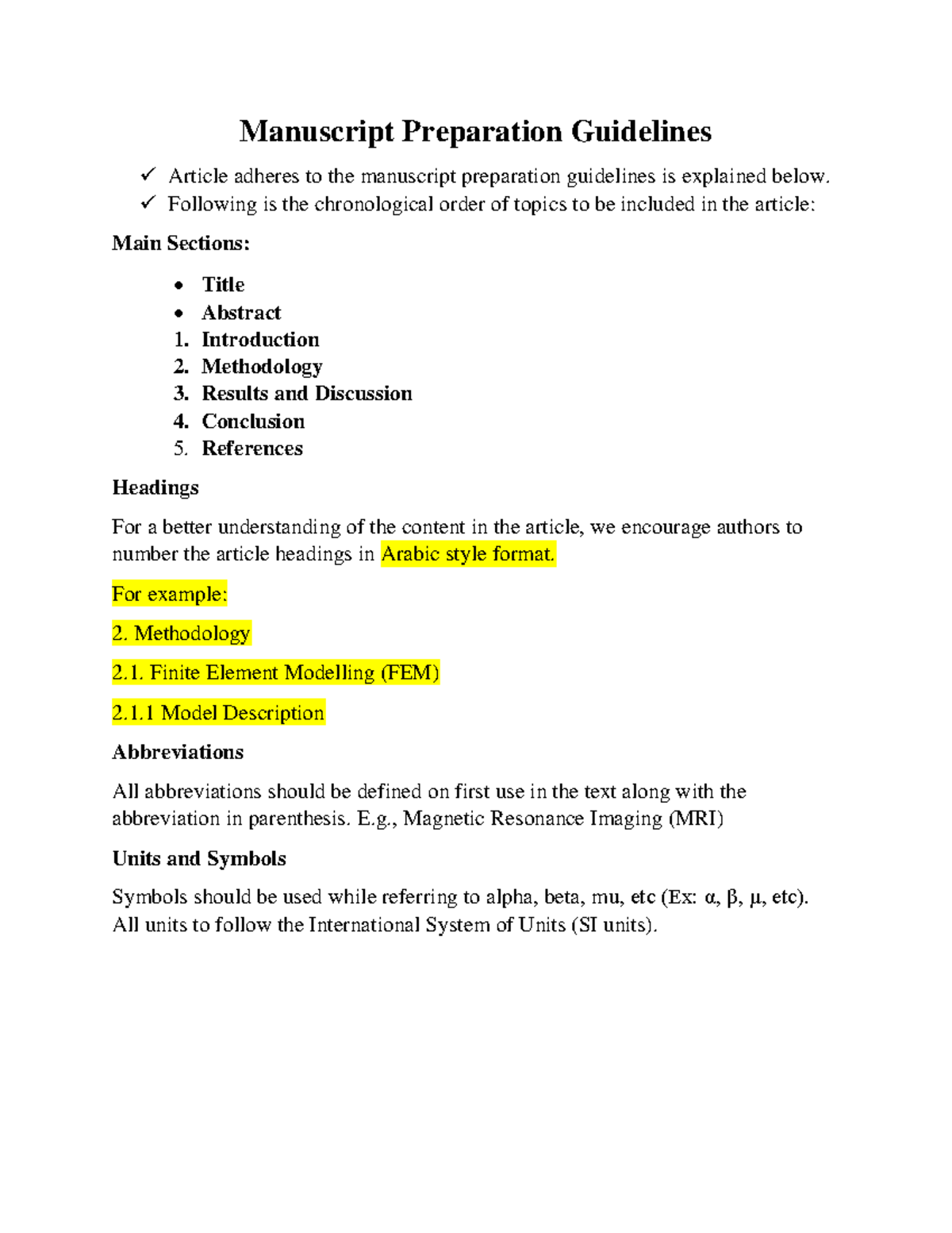 3. Manuscript File Template - Manuscript Preparation Guidelines Article ...