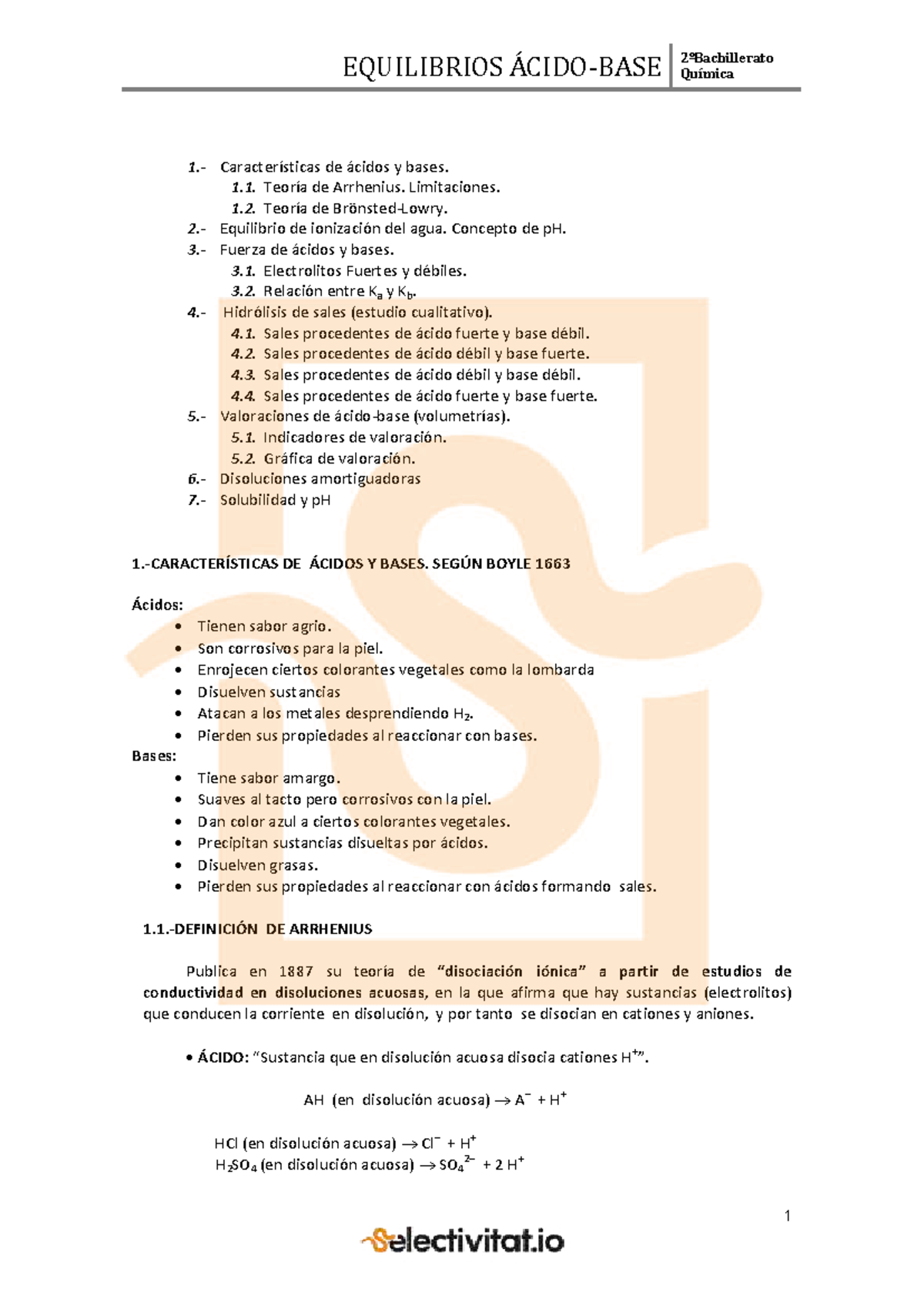 T7 Apuntes Acidobase Equilibrios Ácido Base Química 1