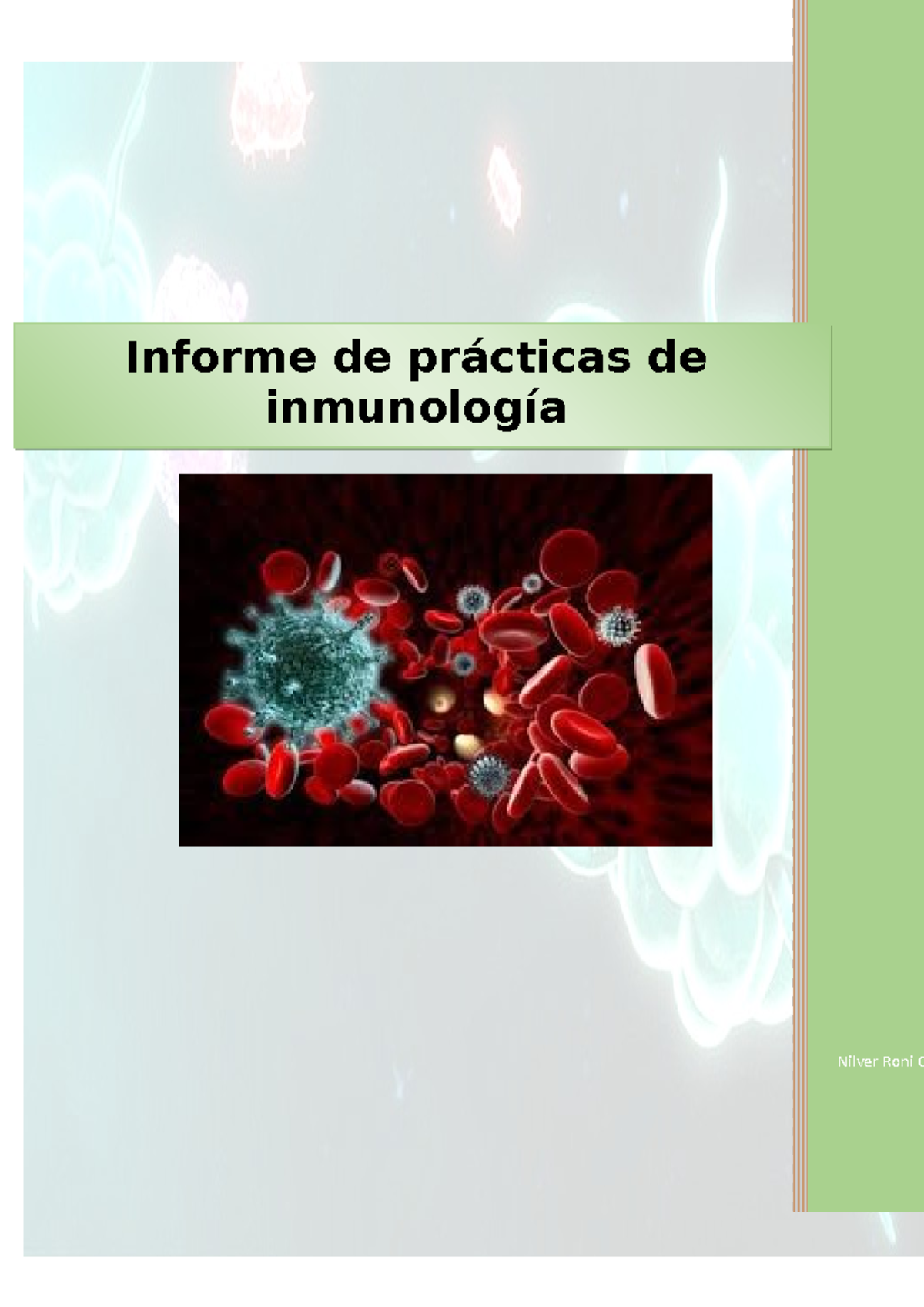 Informe De Inmunologia Studocu