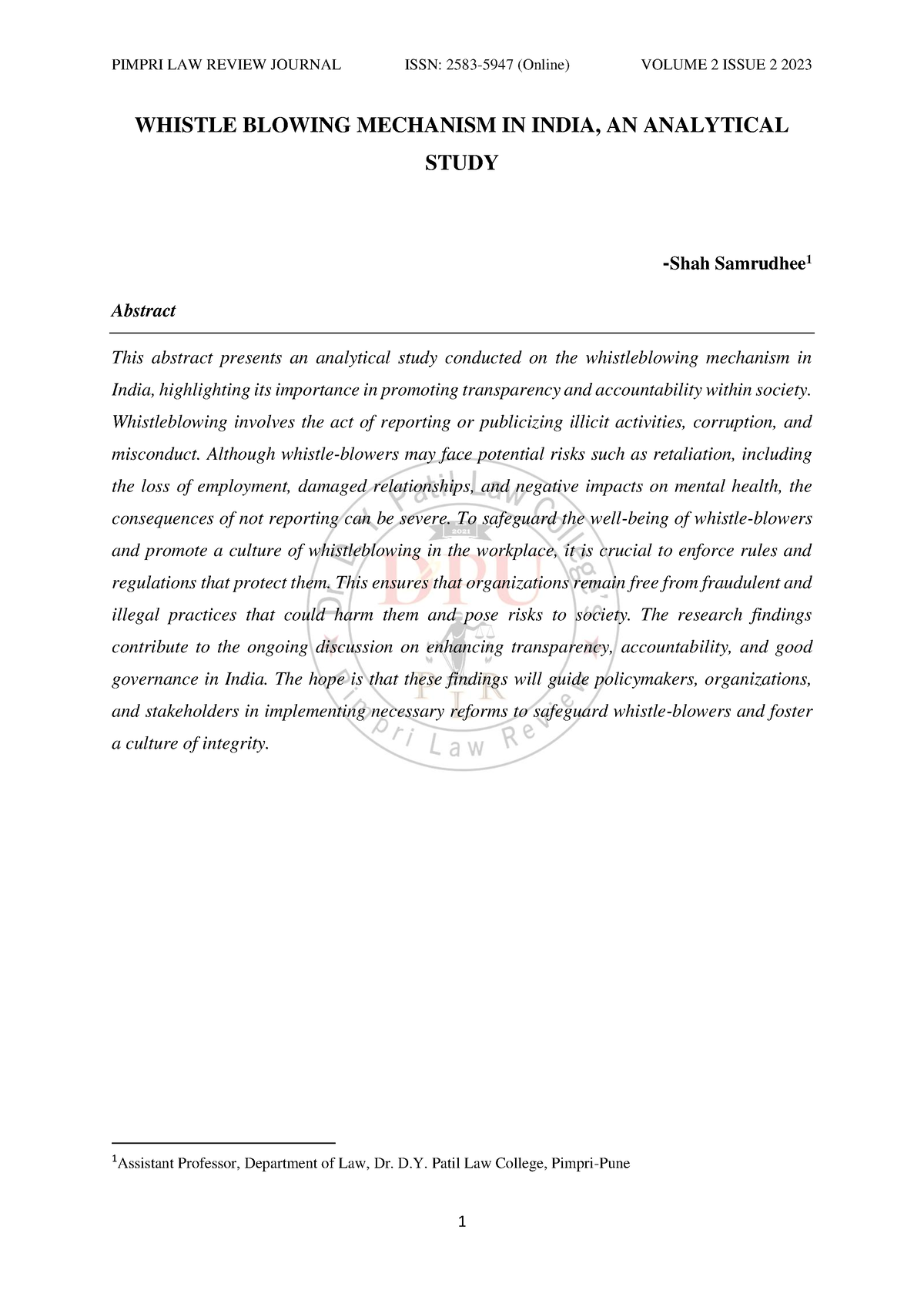 research paper on whistle blower