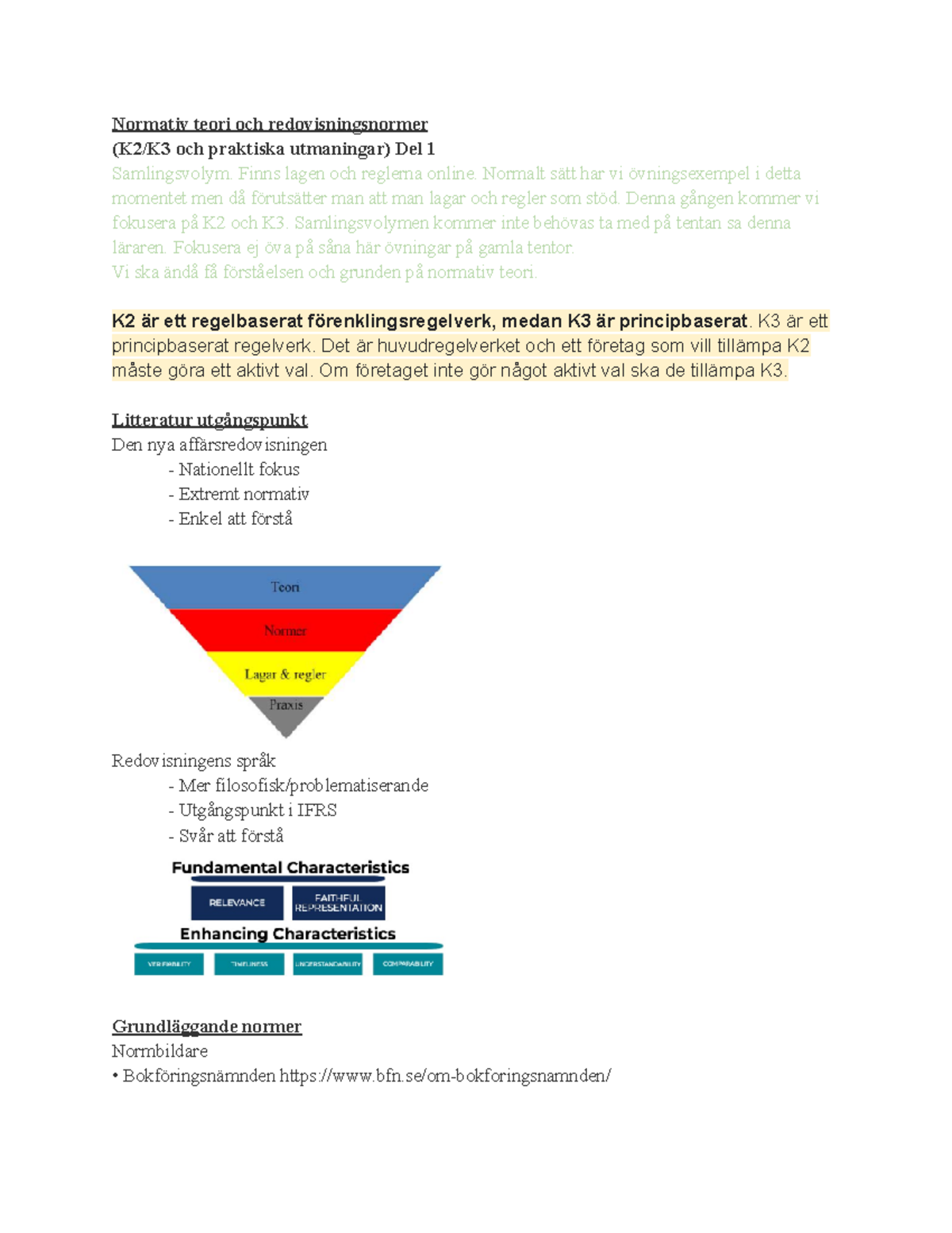 Normativ Teori Och Redovisningsnormer - Finns Lagen Och Reglerna Online ...