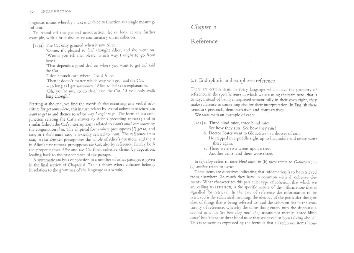 Halliday, M.A.K. Hasan, R. Cohesion in English Chapter 2 Part 1